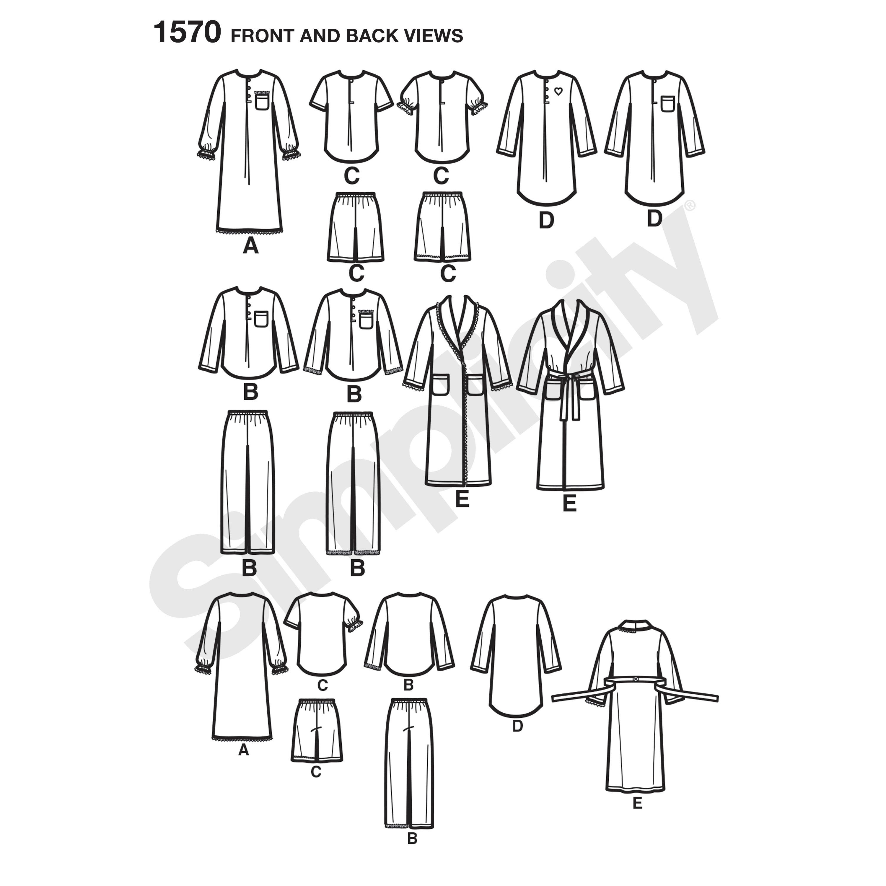 Simplicity Child/Teen Nightwear S1570