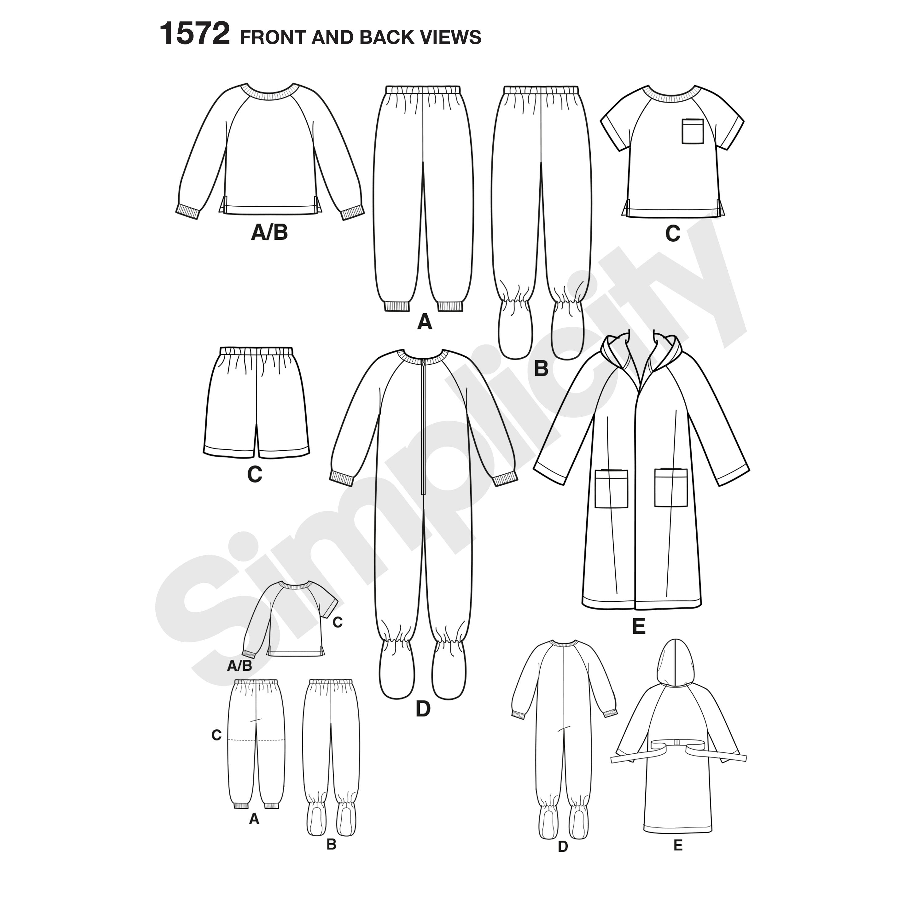 Simplicity Nightwear and Robe S1572