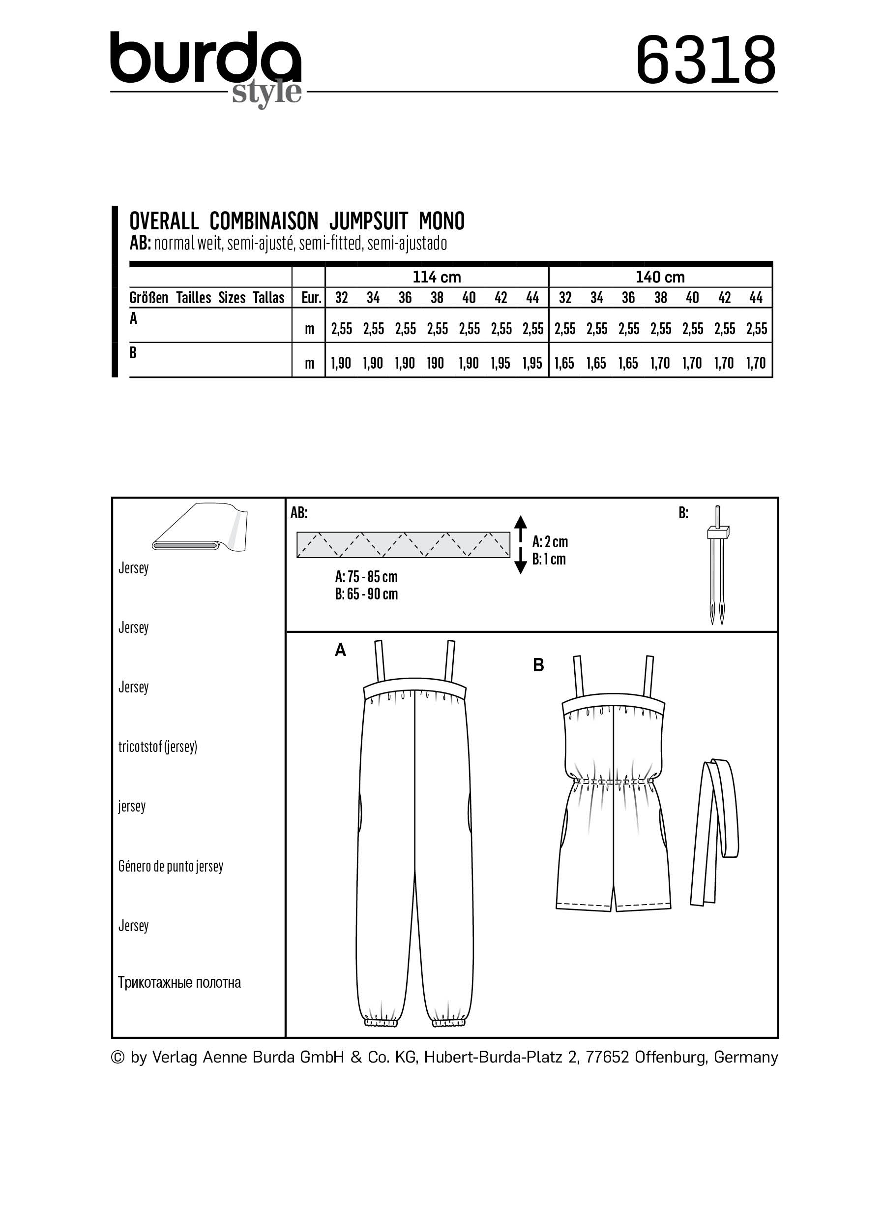 Burda Jumpsuit or Playsuit 6318