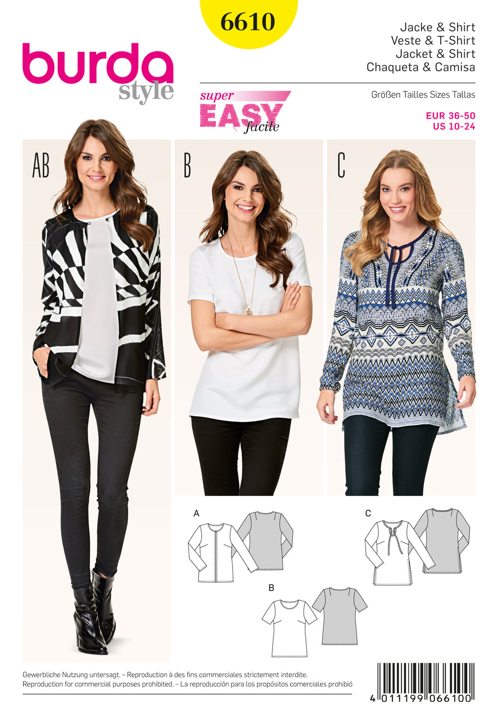 Burda Jacket and Top 6610