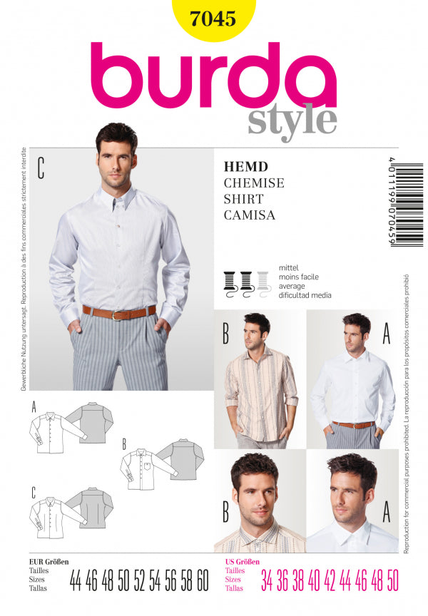 Burda Men's Shirts 7045