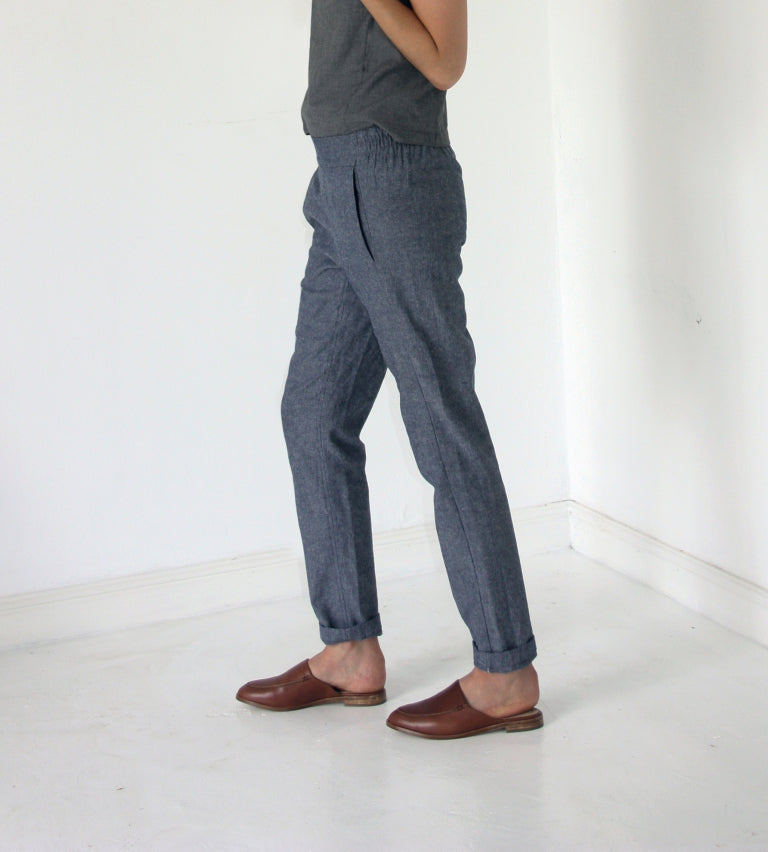 French Navy Calyer Pants