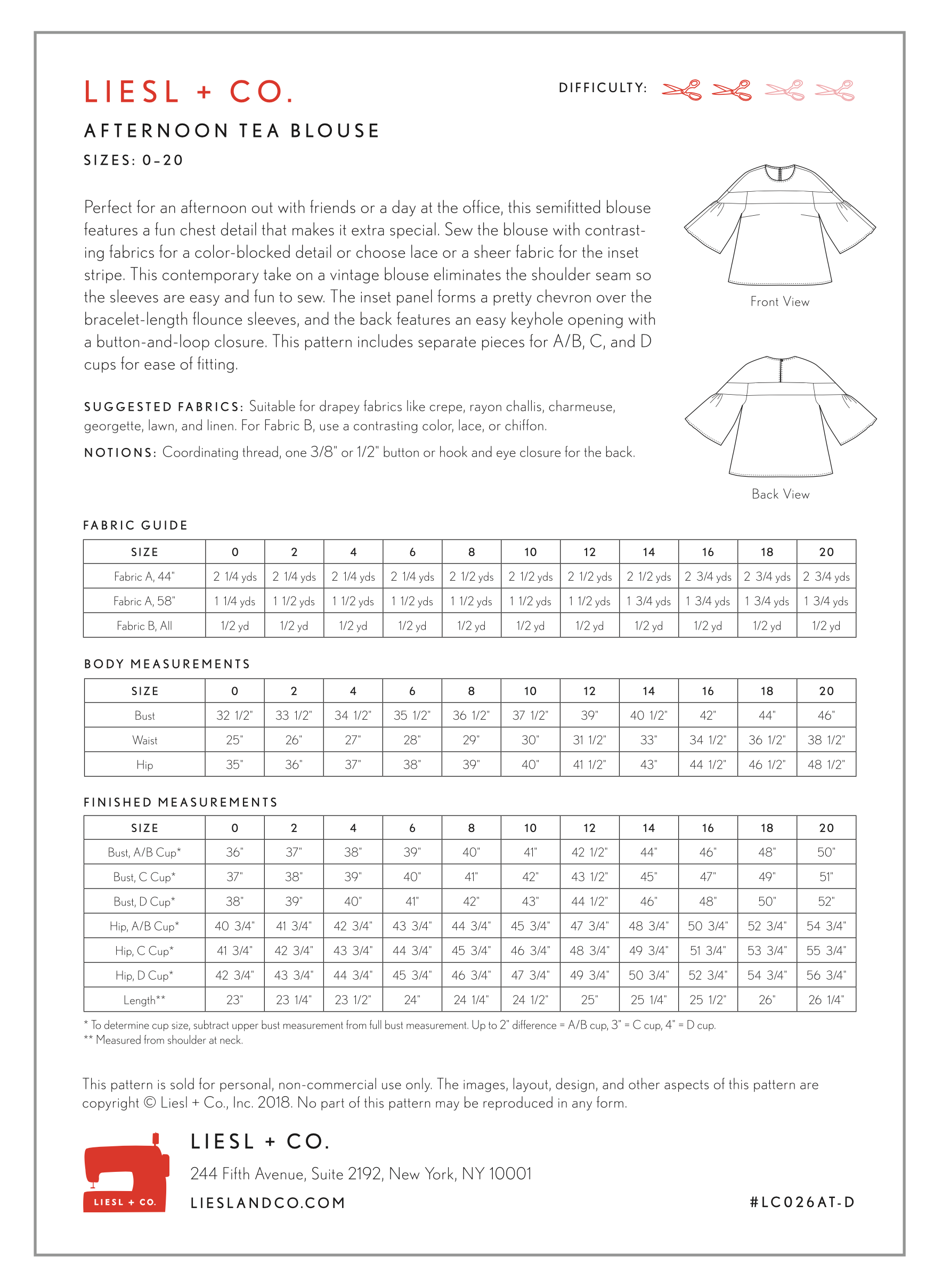 Liesl + Co Afternoon Tea Blouse