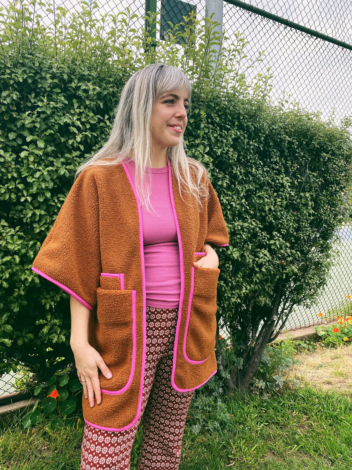 Daisy Chain Patterns Ara Quilted Overcoat
