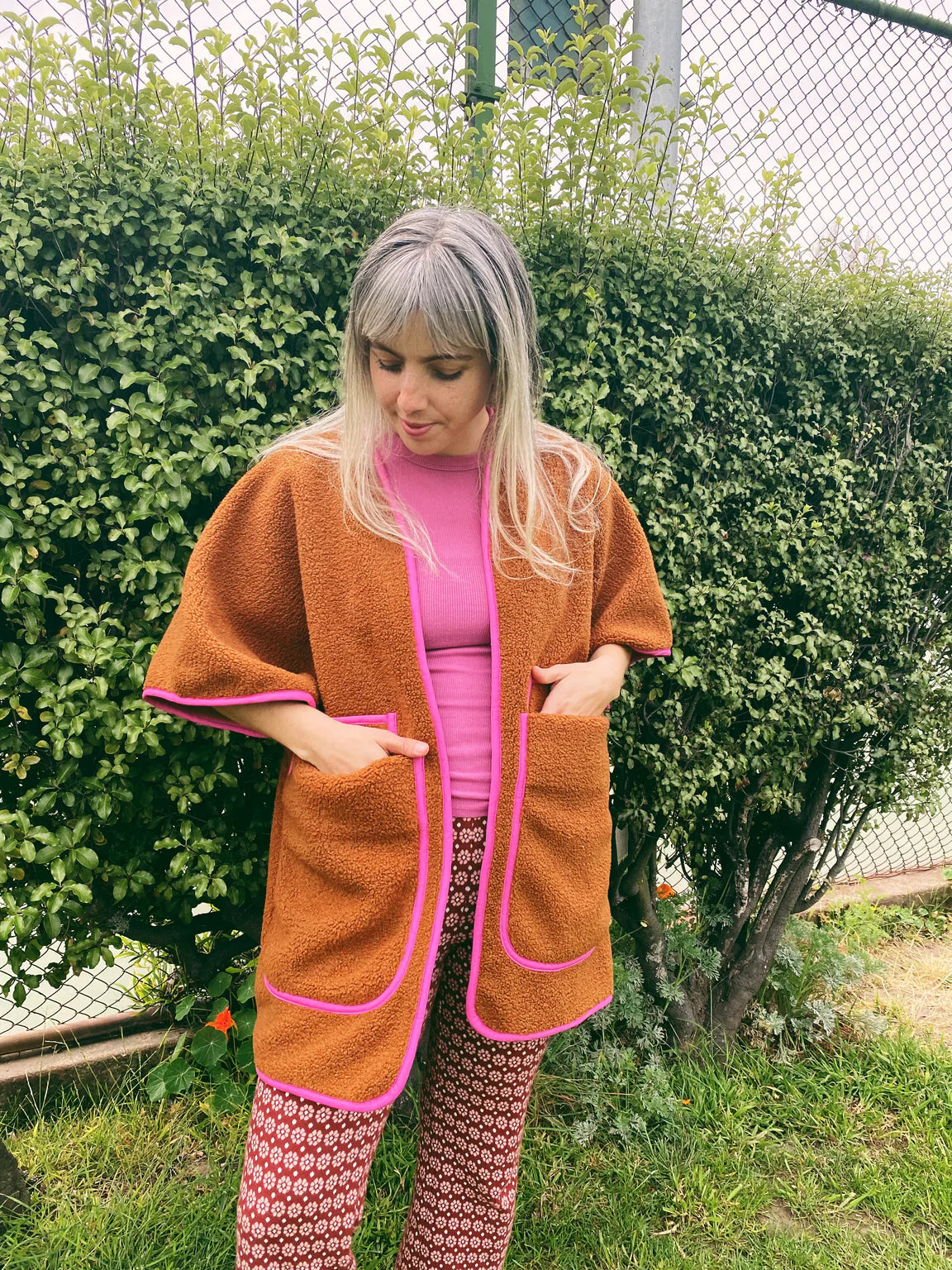 Daisy Chain Patterns Ara Quilted Overcoat