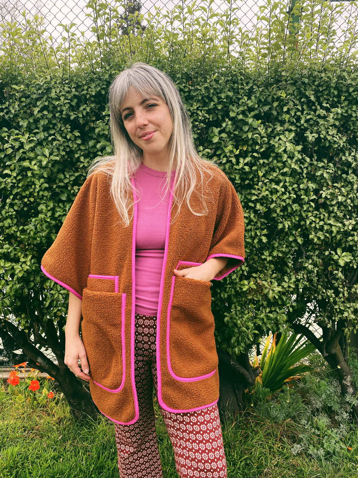 Daisy Chain Patterns Ara Quilted Overcoat