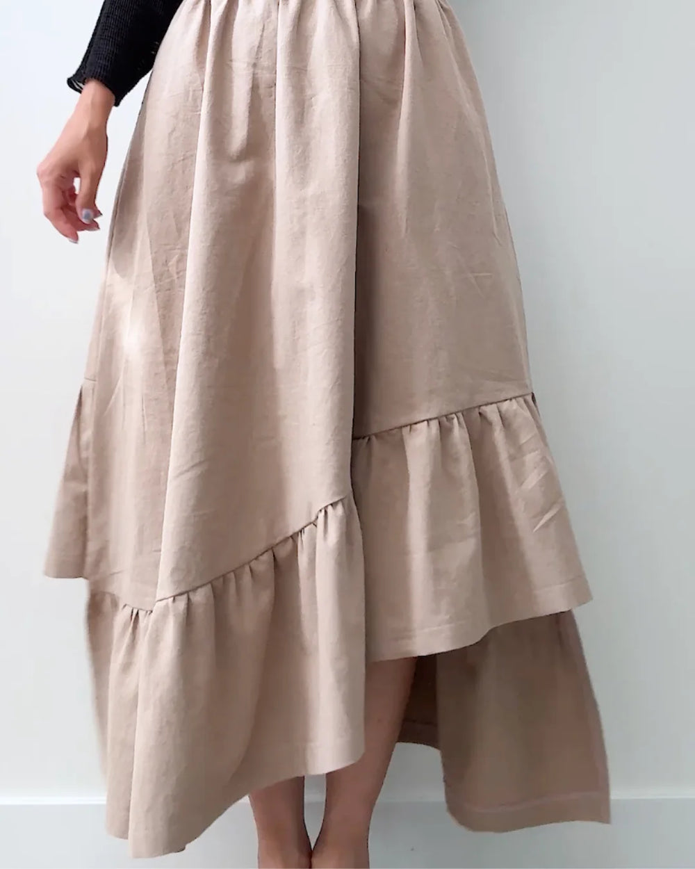 Sewing Therapy Asymmetric Ruffle Skirt