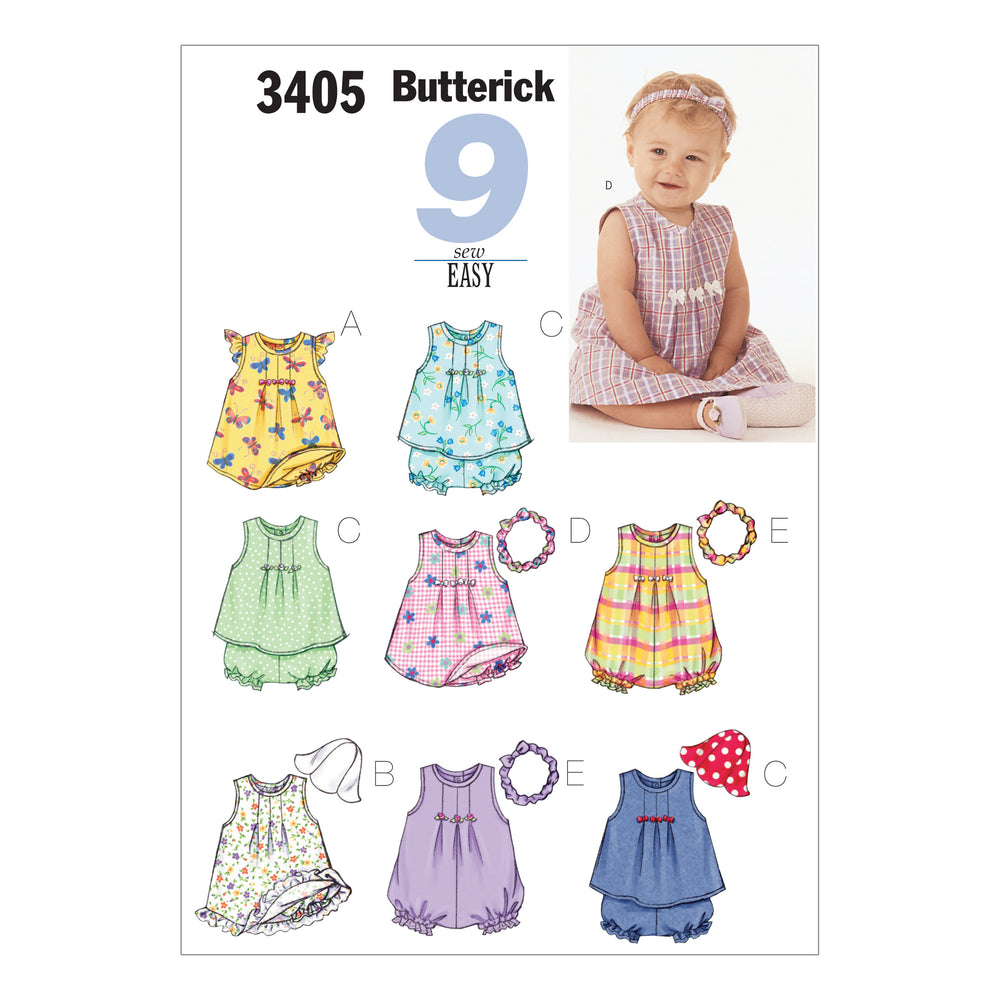 Butterick Baby Outfits B3405