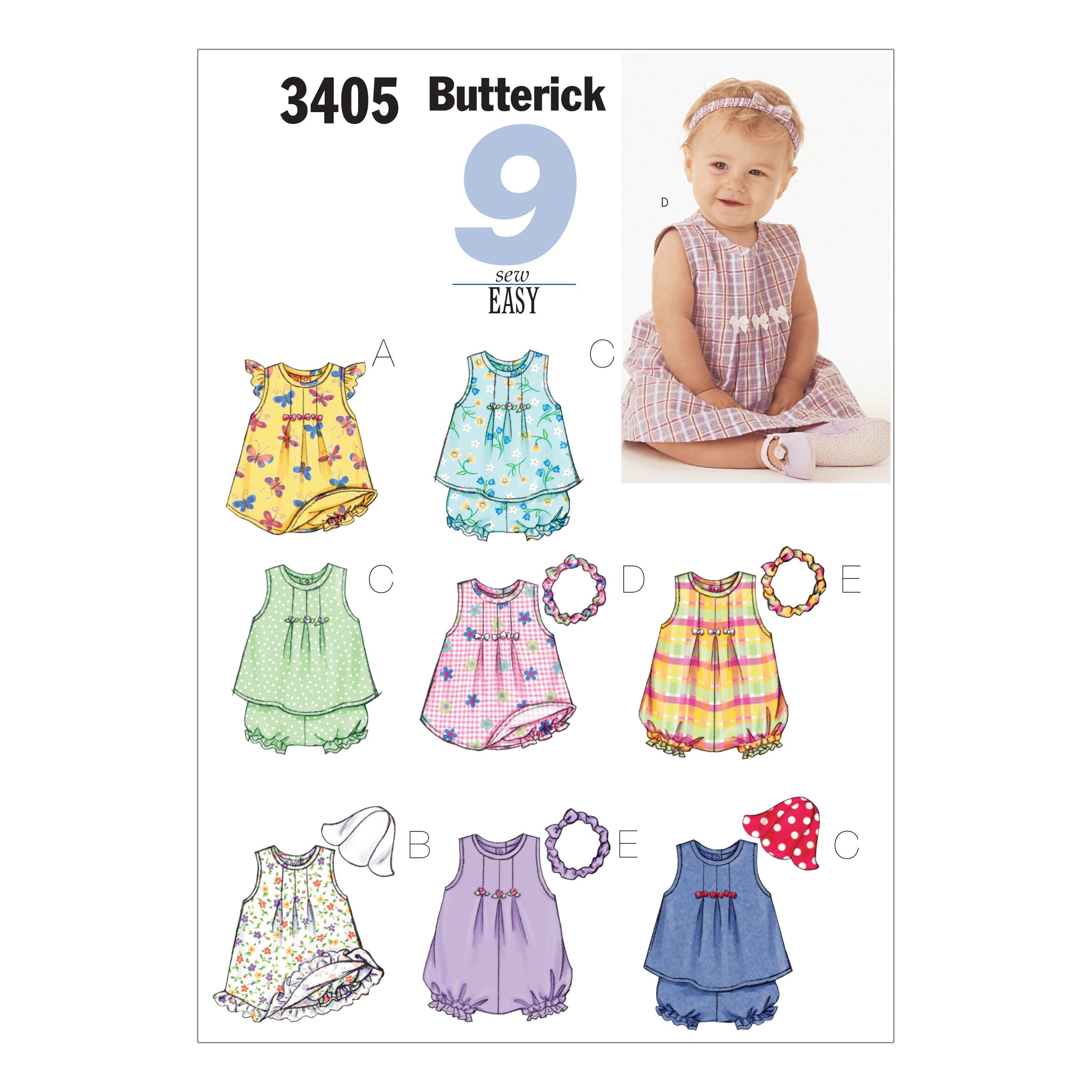 Butterick Baby Outfits B3405