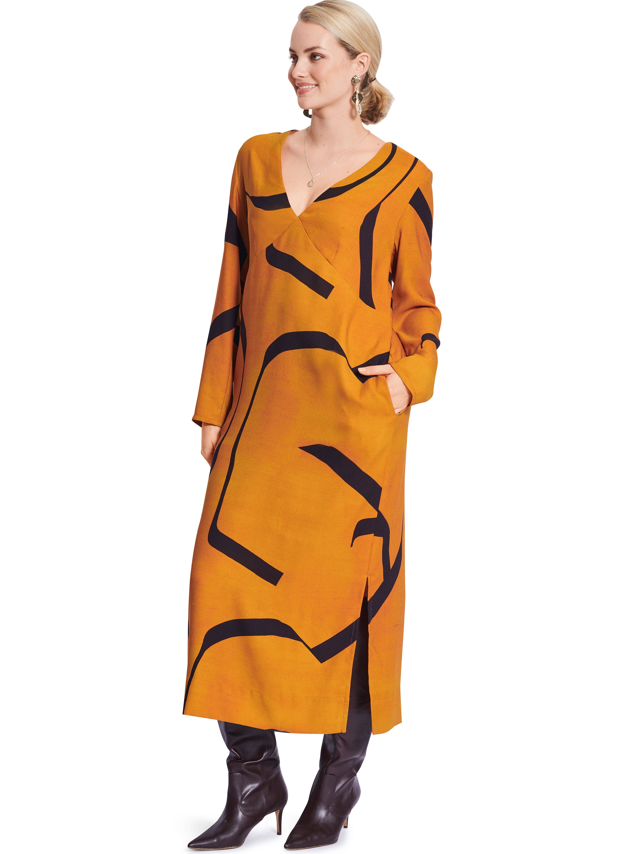 burda maxi dress pattern Burda Misses' Dress and Tunic 5704 – The Fold Line