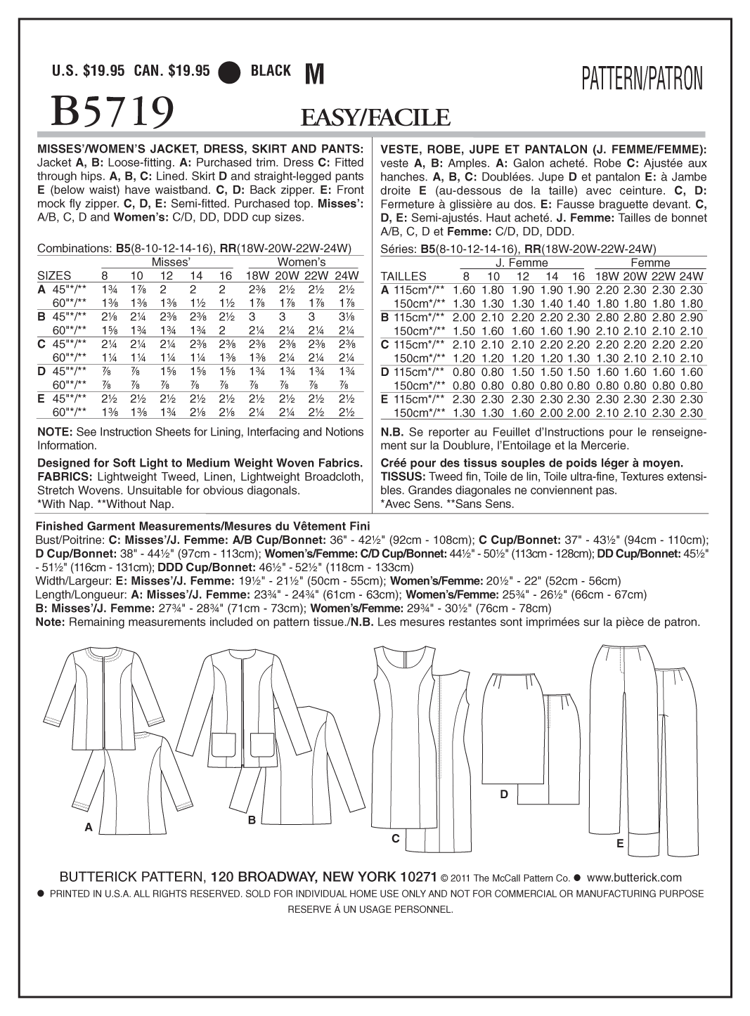 Butterick Outfit B5719