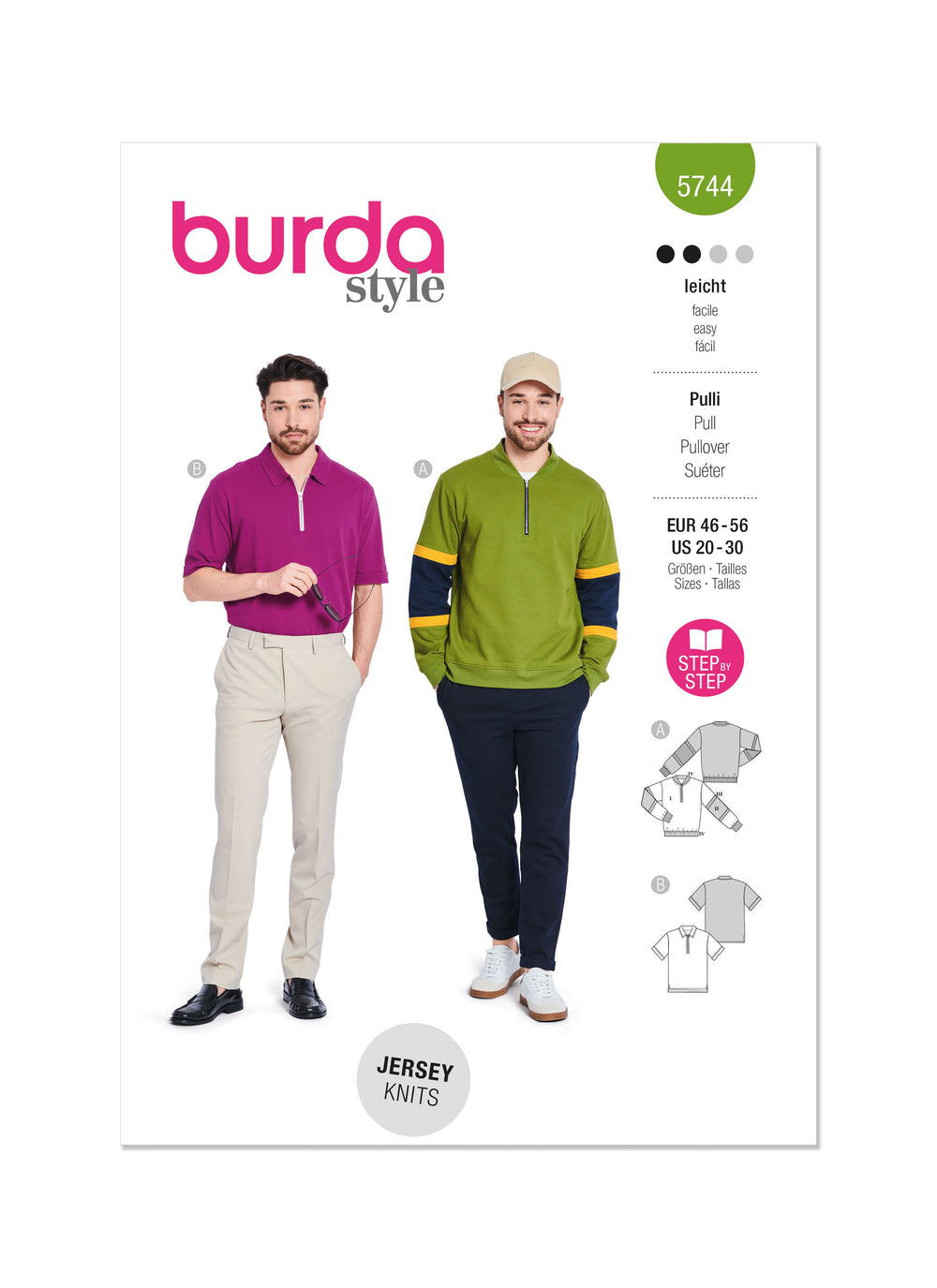 Burda Men's Sweatshirt and T-Shirt 5744