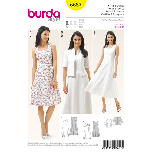 Burda Dresses and Jacket 6687