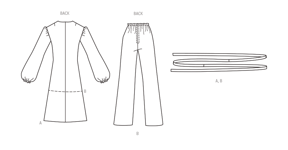 Butterick Vintage Dress, Tunic & Trousers B6958