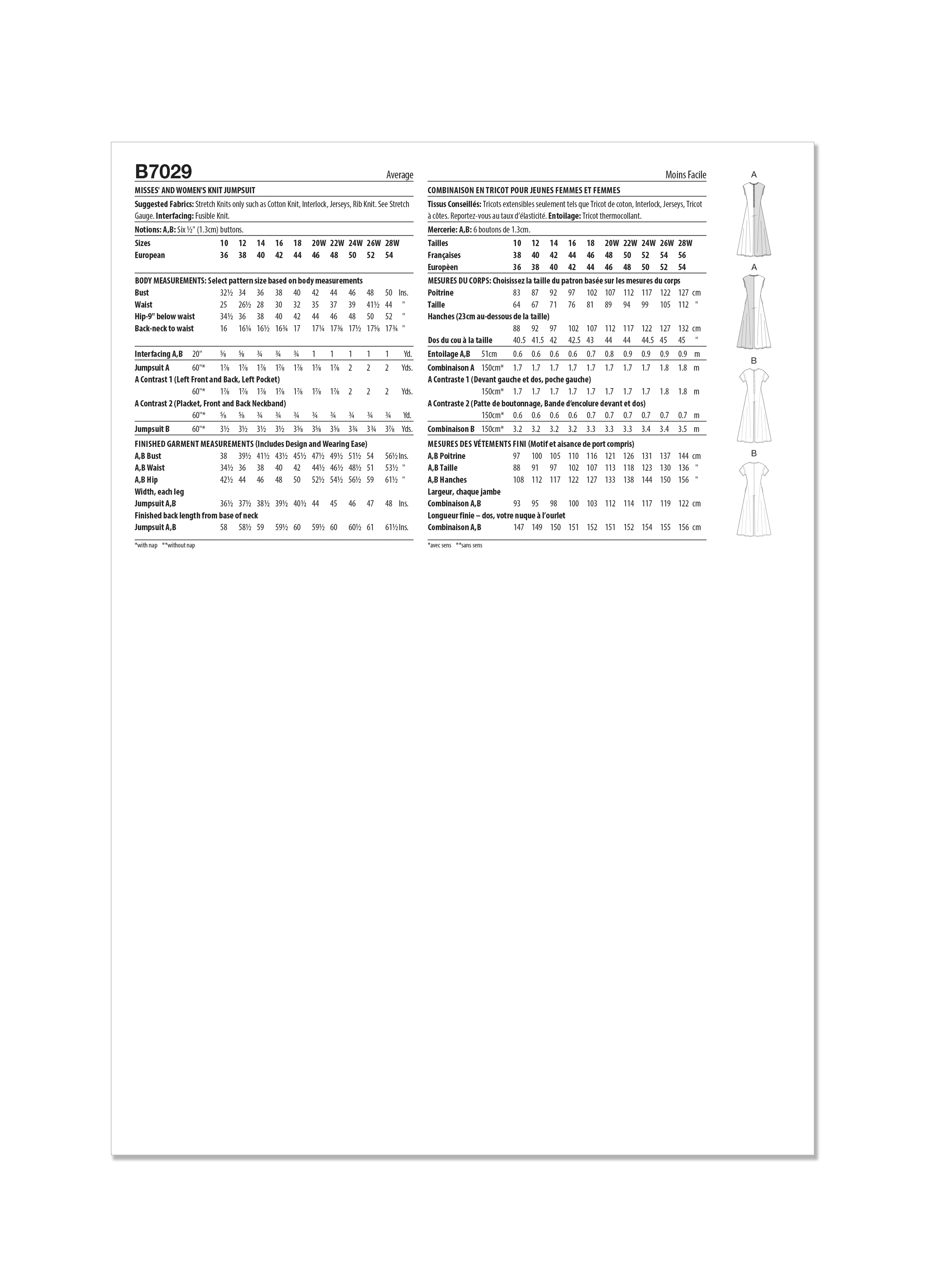 Butterick Jumpsuit B7029