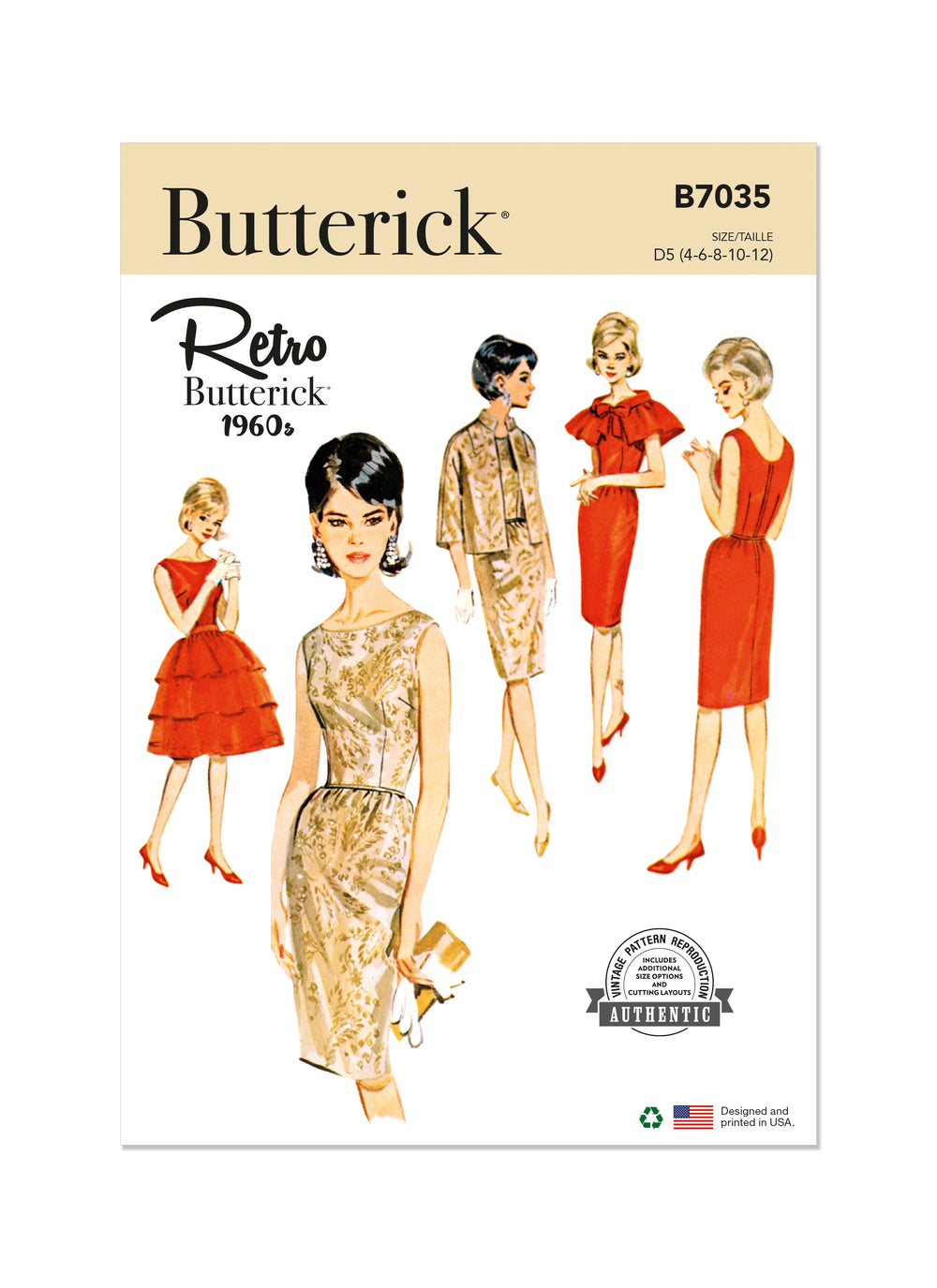 Butterick Dress, Jacket, Capelet and Overskirt B7035
