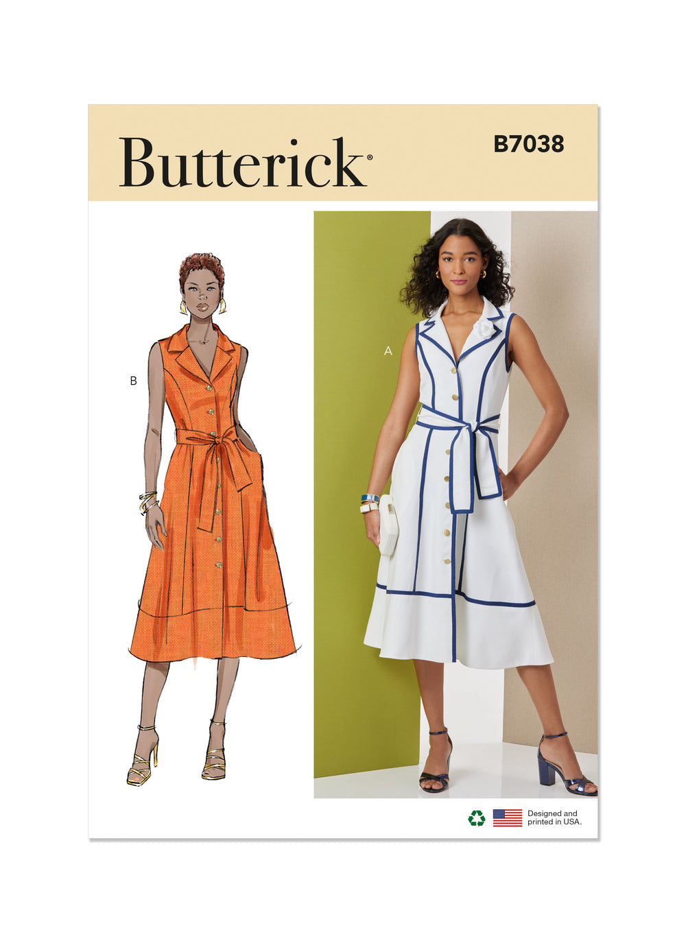 Butterick Dress and Tie Belt B7038