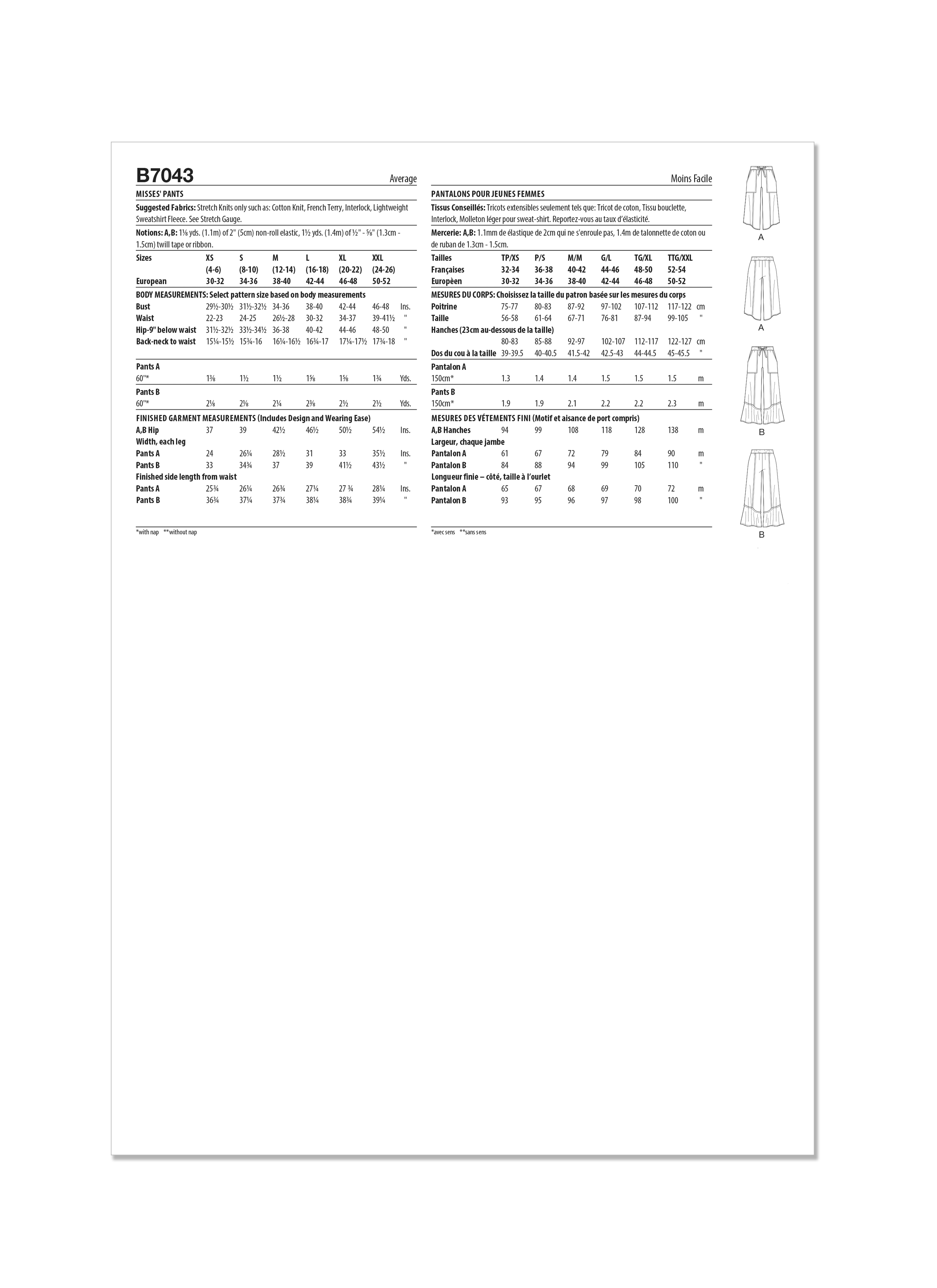 Butterick Trousers B7043