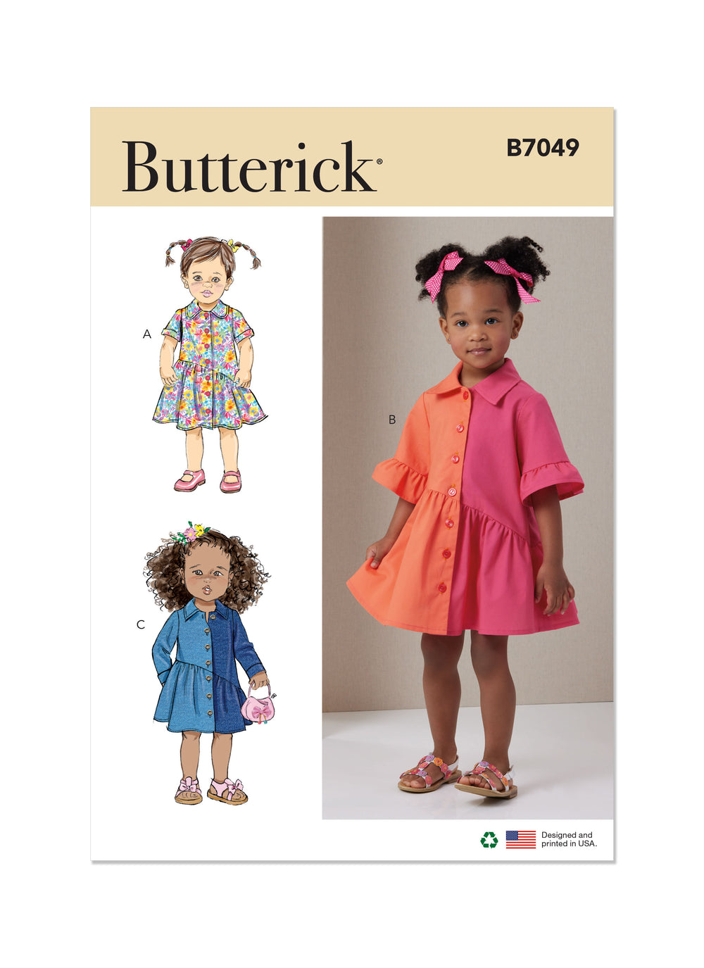 Butterick Toddlers' Dress B7049