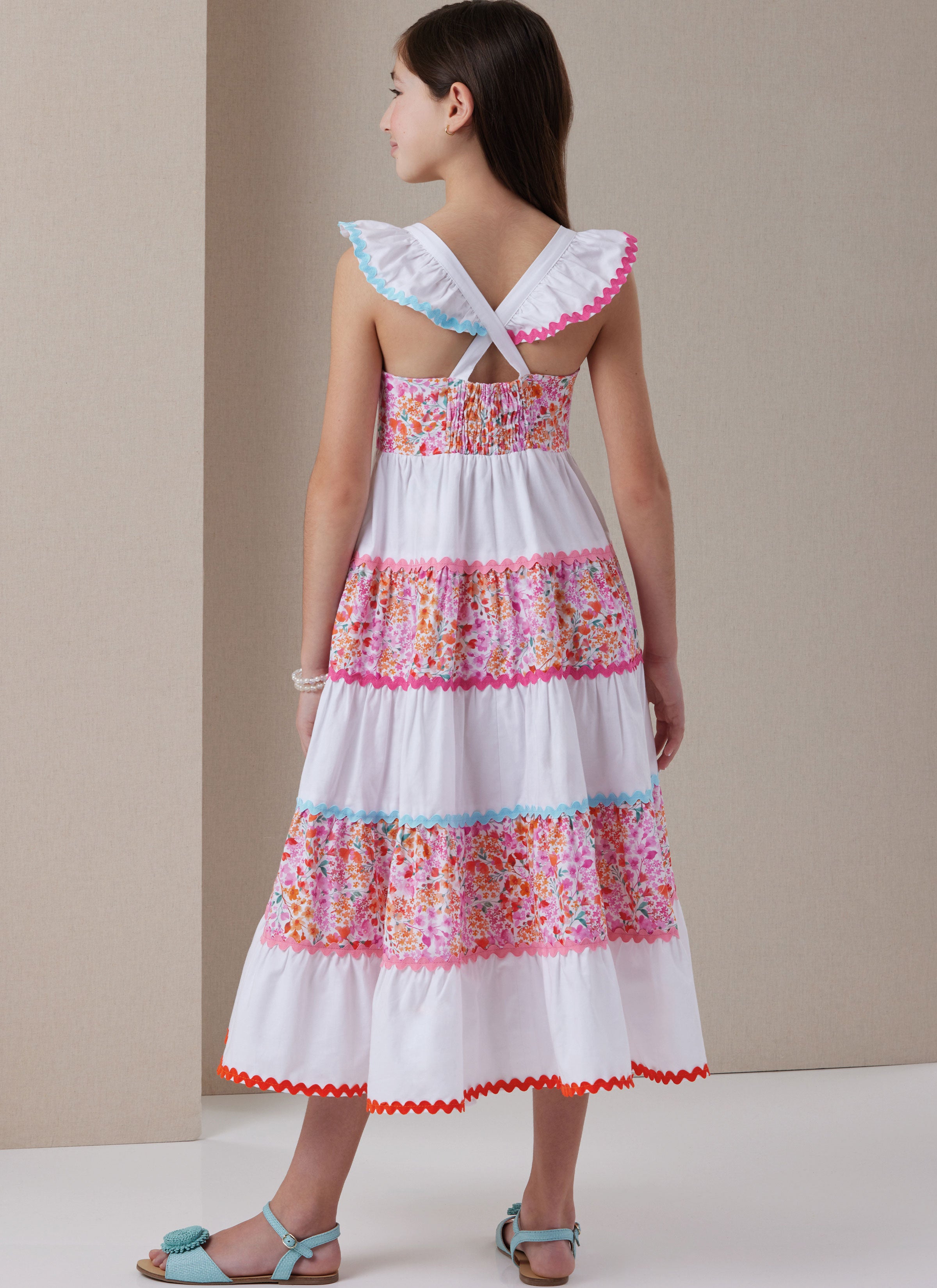 Butterick Girls' Dress and Hat B7051