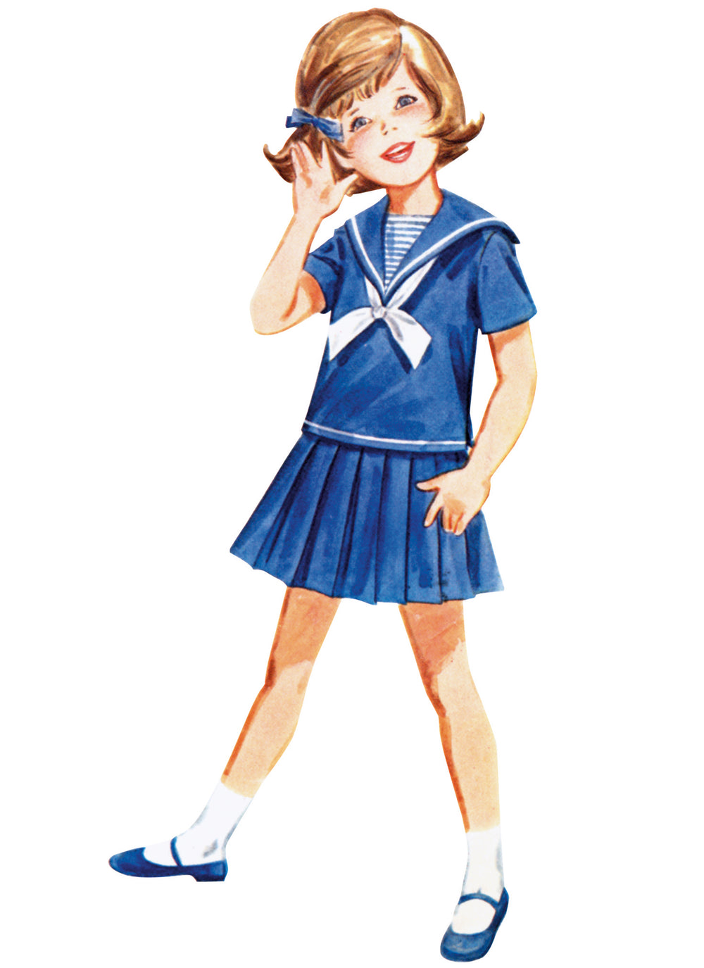Butterick Children's Skirt, Overblouse, Trousers, Shorts and Dickey B7054