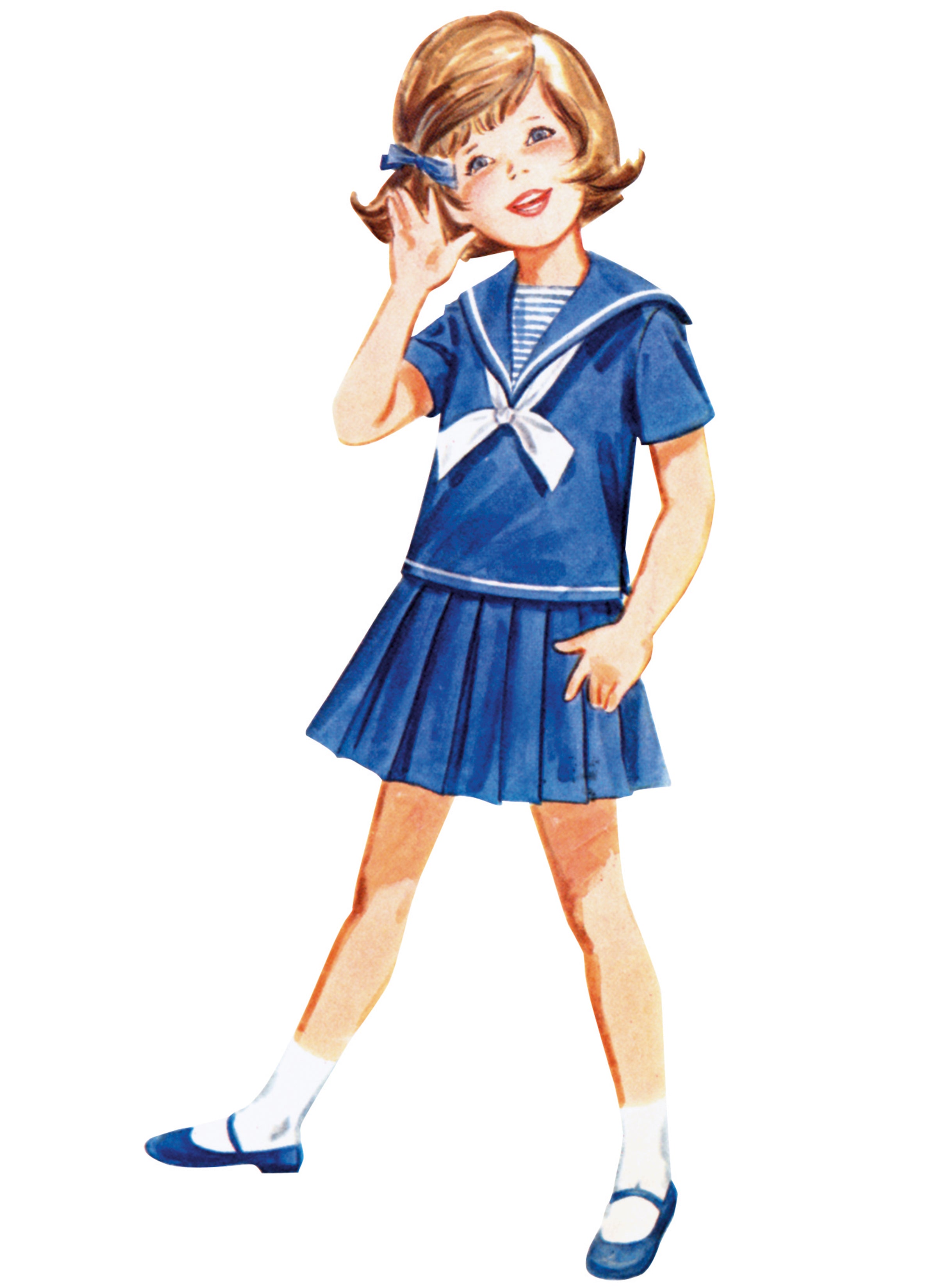 Butterick Children's Skirt, Overblouse, Trousers, Shorts and Dickey B7054
