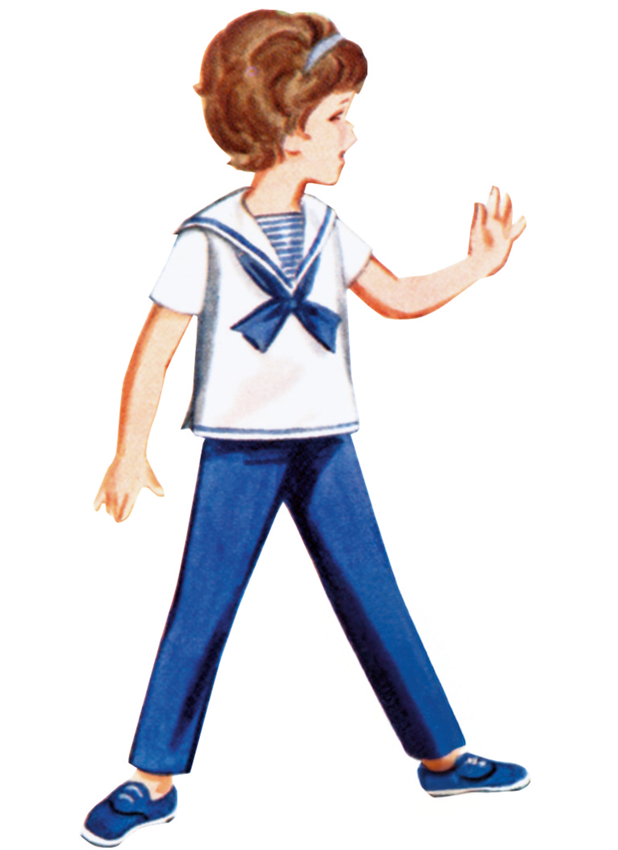 Butterick Children's Skirt, Overblouse, Trousers, Shorts and Dickey B7054