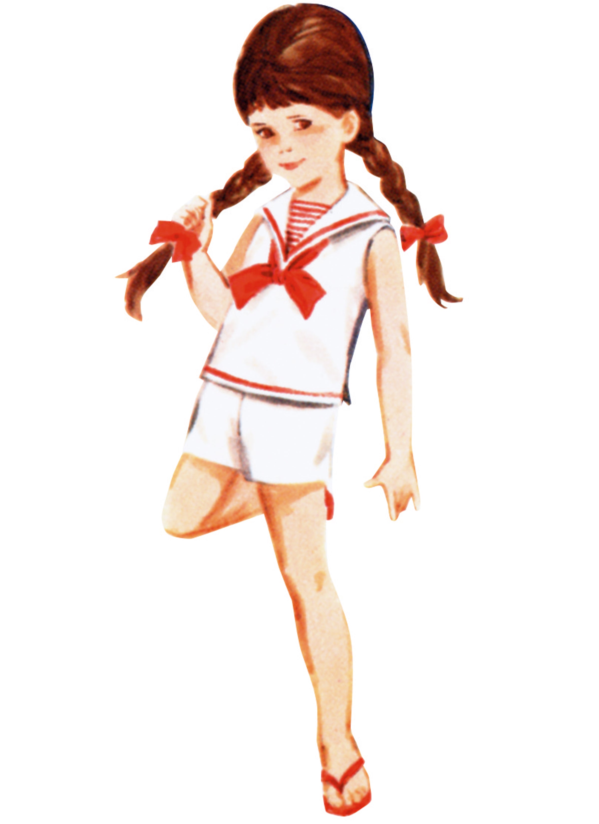 Butterick Children's Skirt, Overblouse, Trousers, Shorts and Dickey B7054