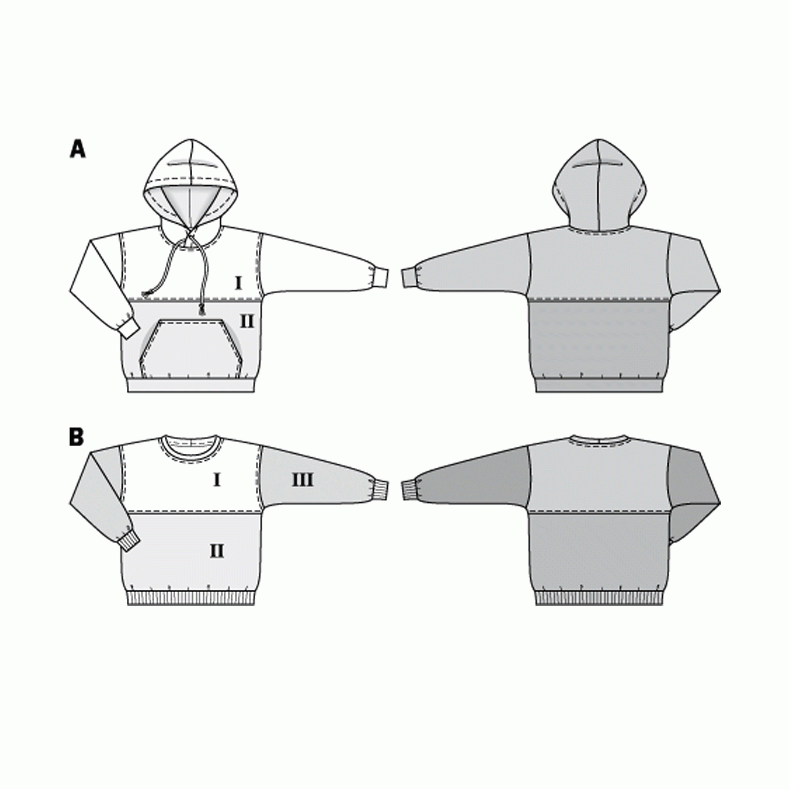 Burda Child/Teen Hoodie and Sweatshirt 9301