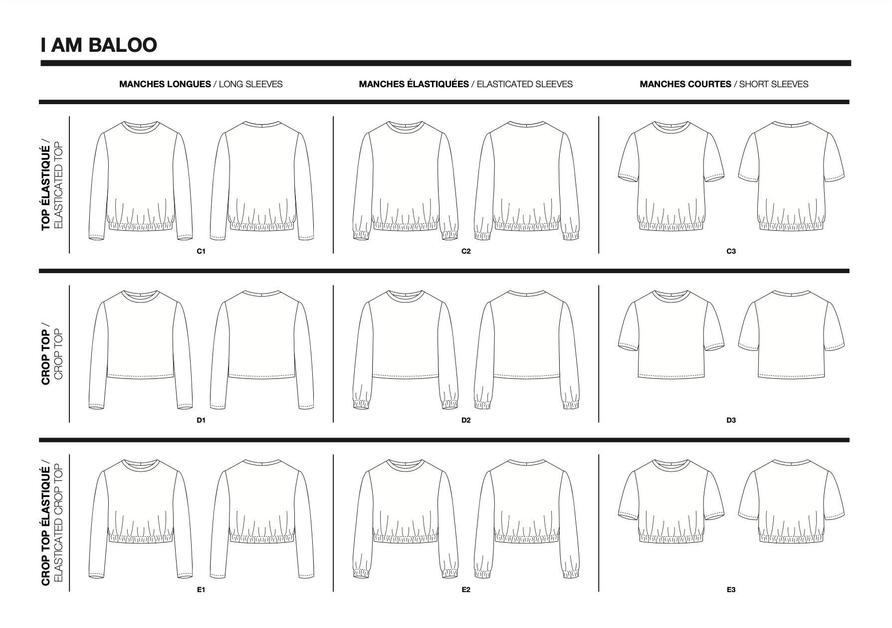 I AM Patterns Baloo Tee, Sweatshirt and Dress