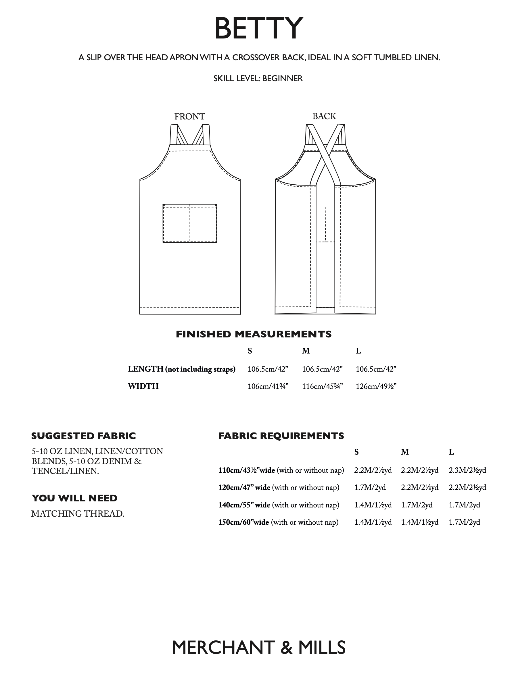 Merchant & Mills Betty Apron