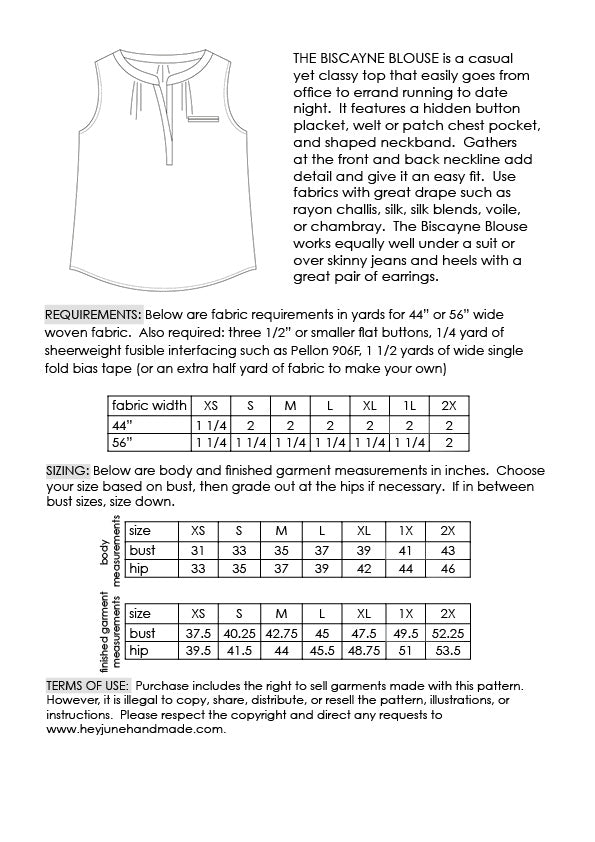 Hey June Handmade Biscayne Blouse