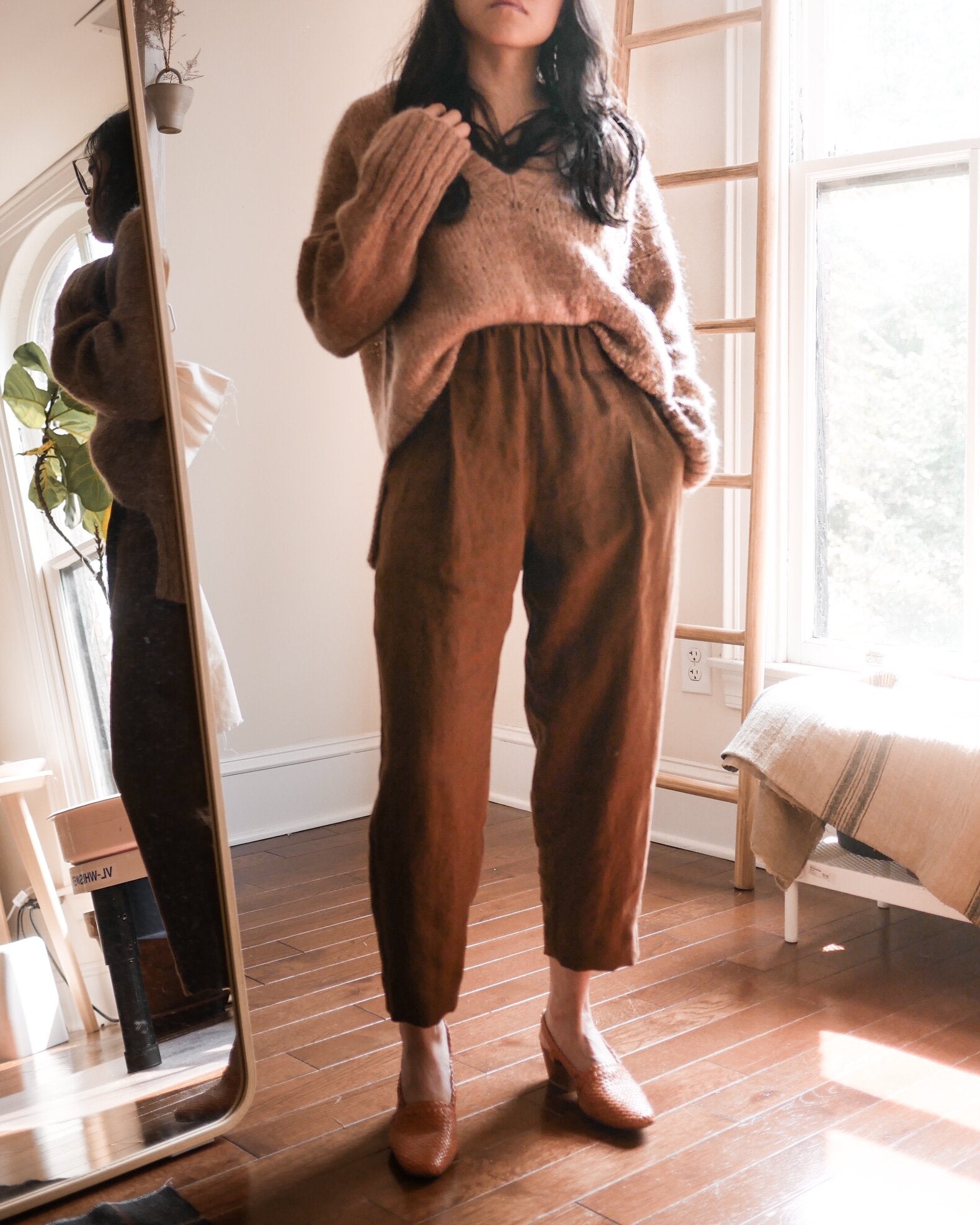 Vivian Shao Chen Bisque Trousers