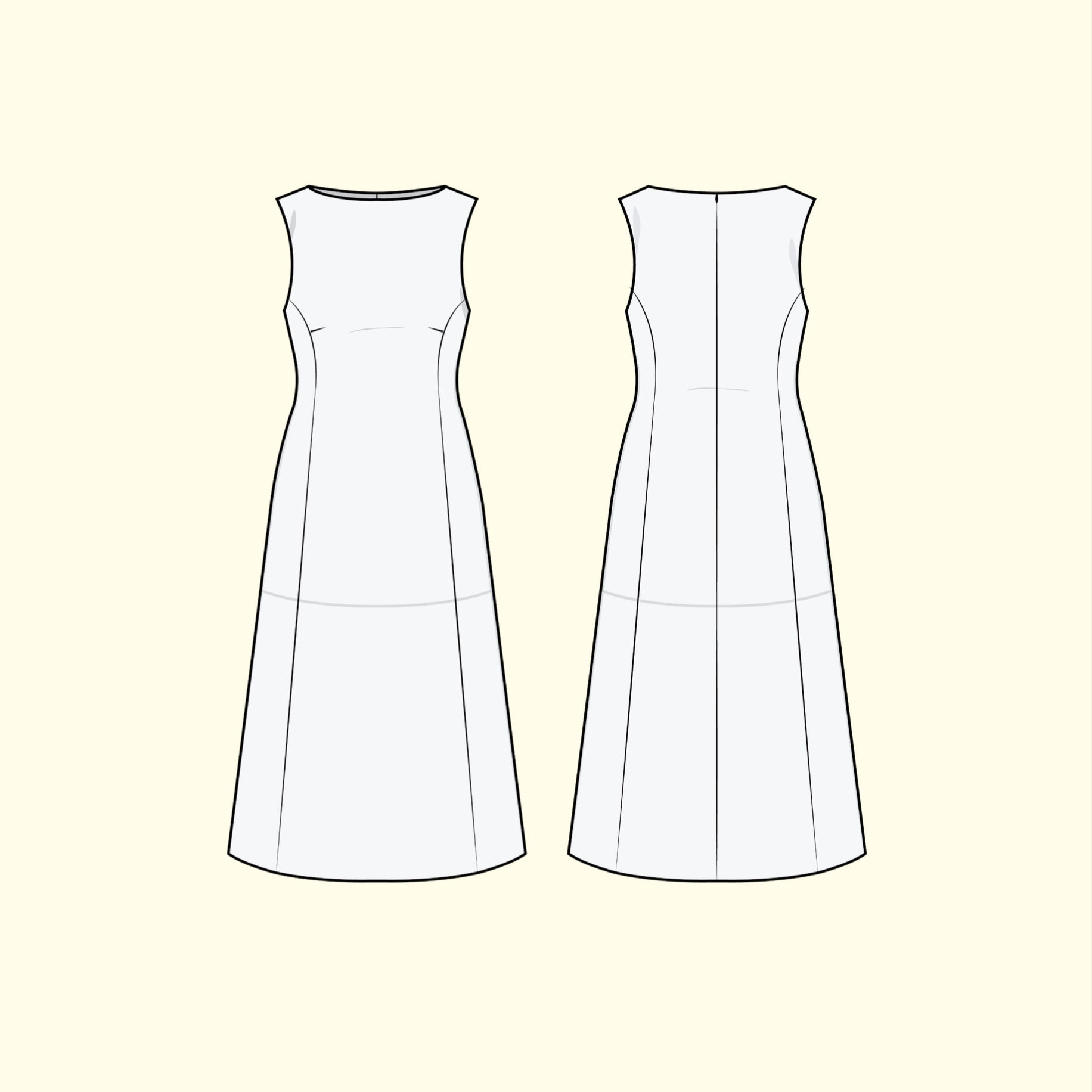 Puff and Pencil Boatneck Dress