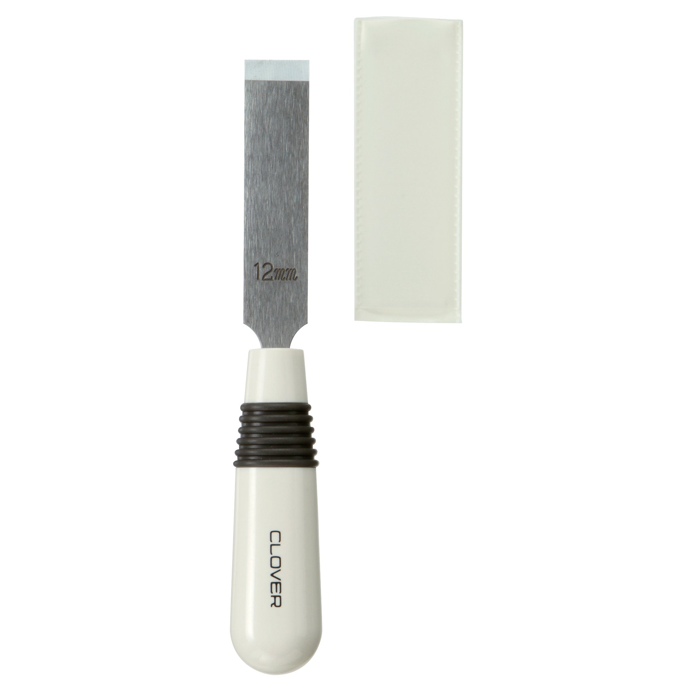 The Buttonhole Cutter from Clover on The Fold Line. A small, sharp chisel that makes cutting open buttonholes super easy.