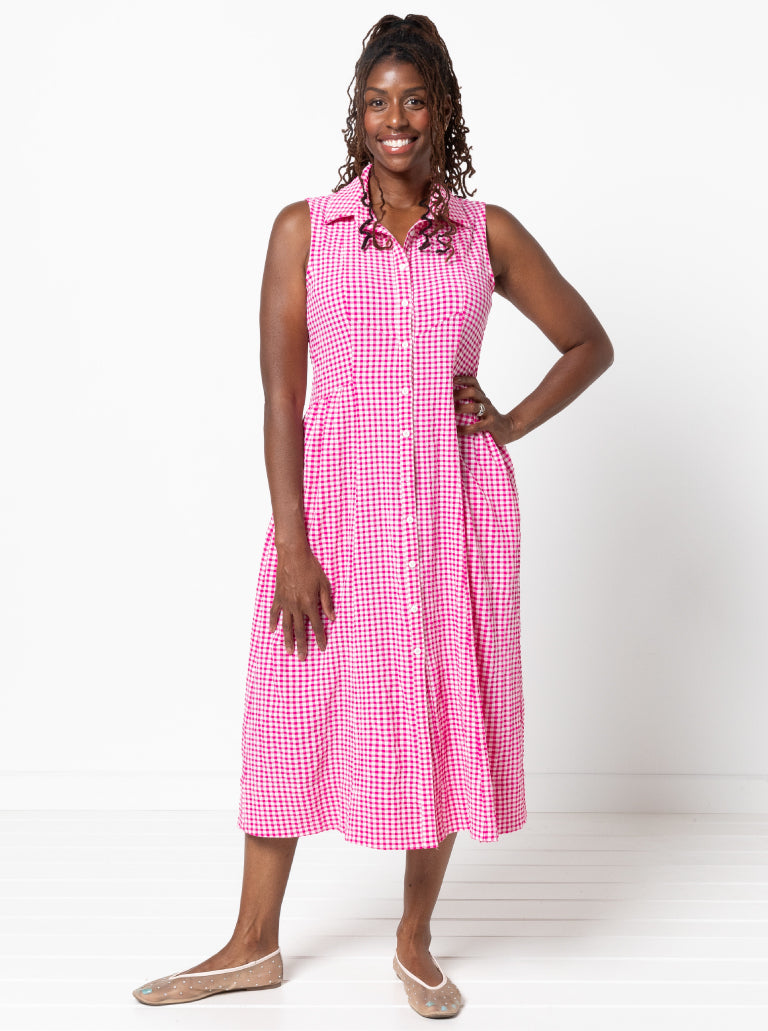 white christmas dresses Style Arc Hampton Woven Dress – The Fold Line