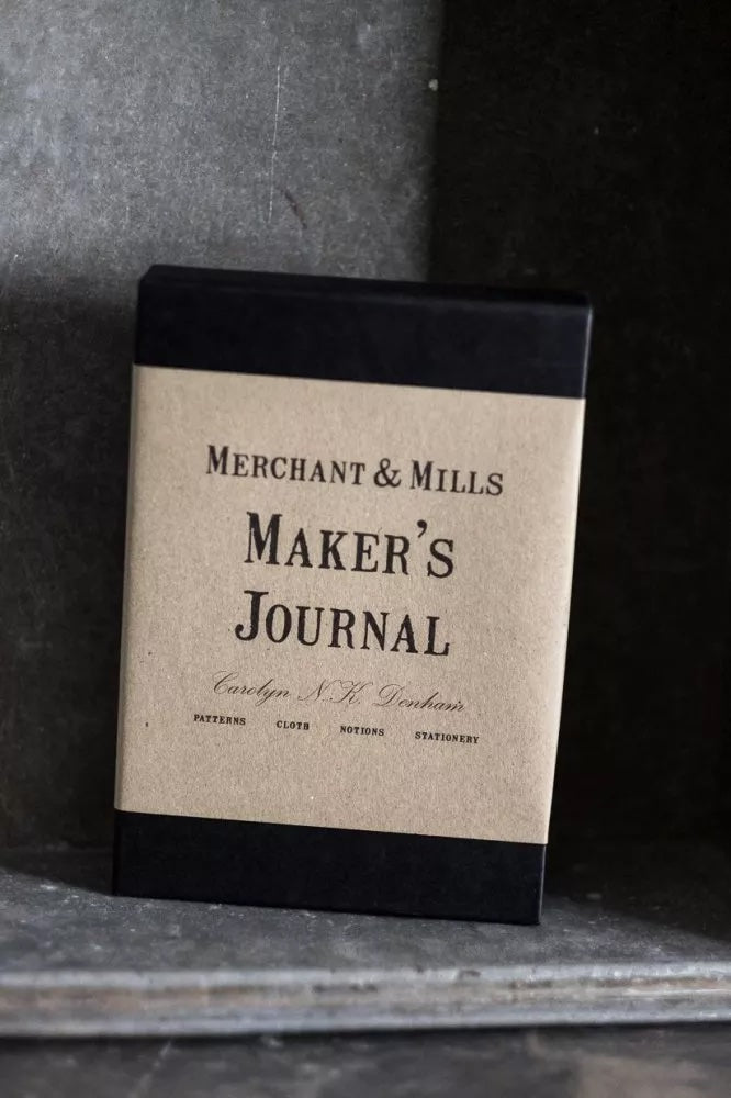 The Maker's Journal from Merchant & Mills on The Fold Line. An expanding concertina sketchbook,  crafted from heavyweight 170 gsm paper in double thickness, with a portfolio slipcase.