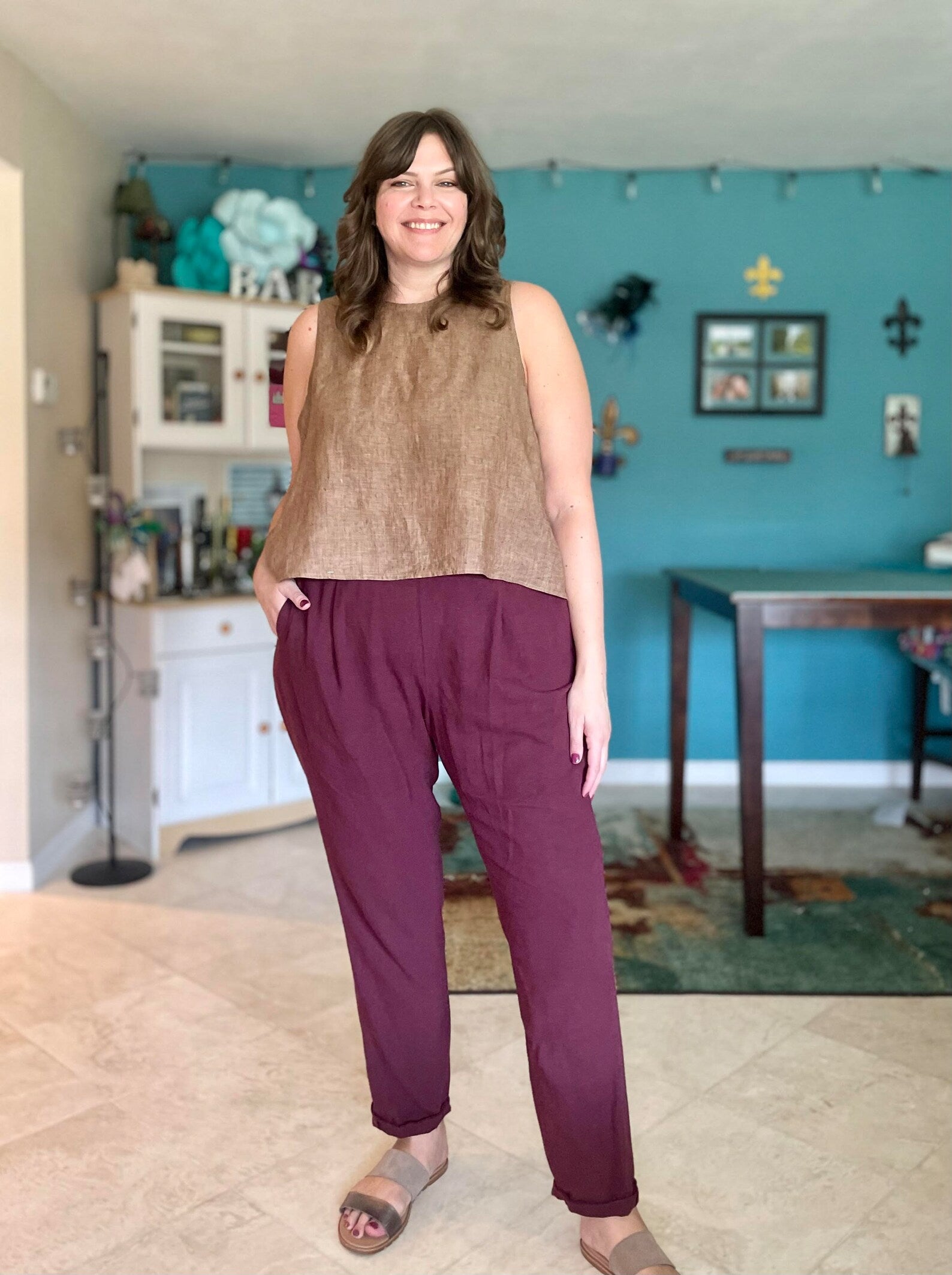 French Navy Calyer Pants