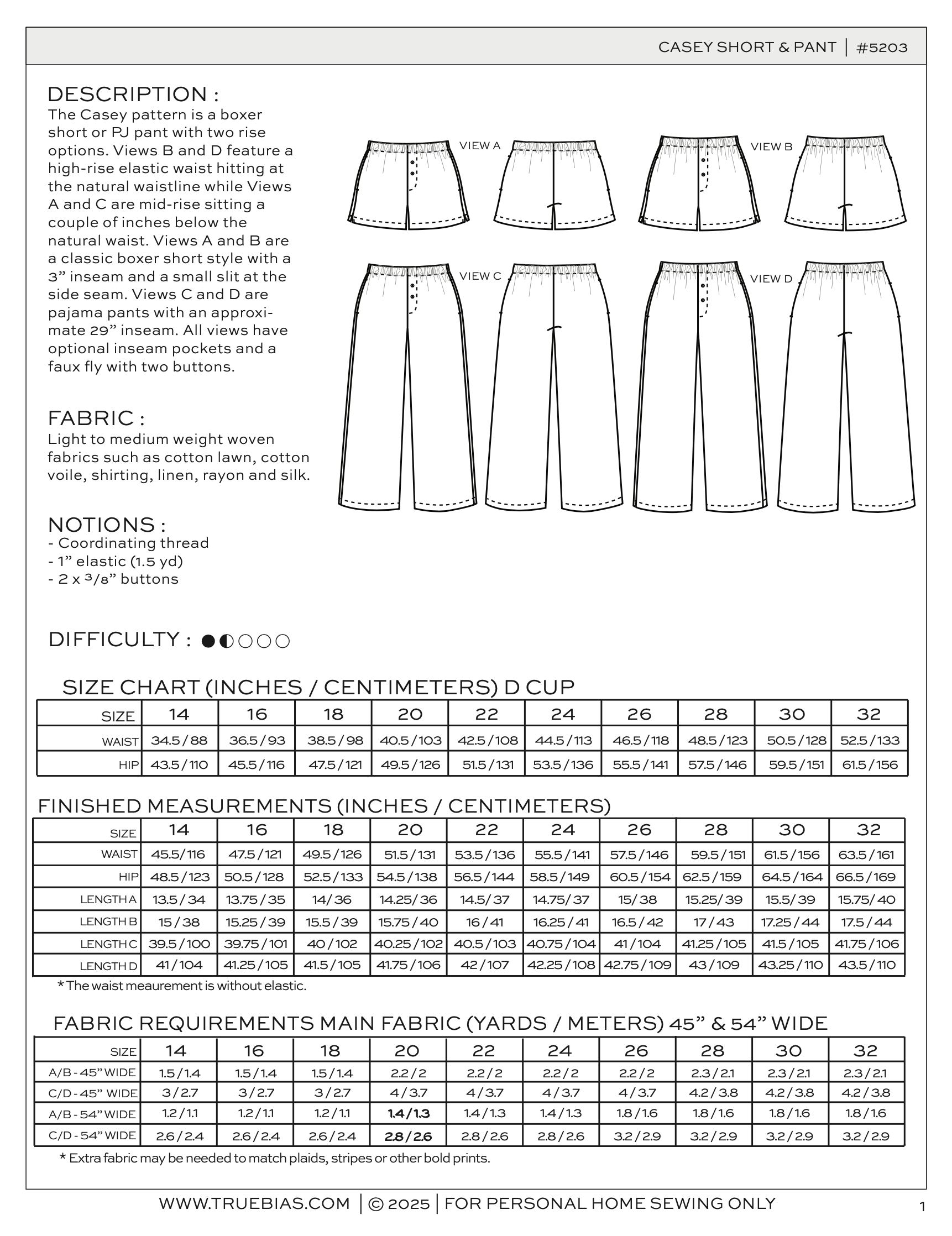 True Bias Casey Boxer Short and Pant