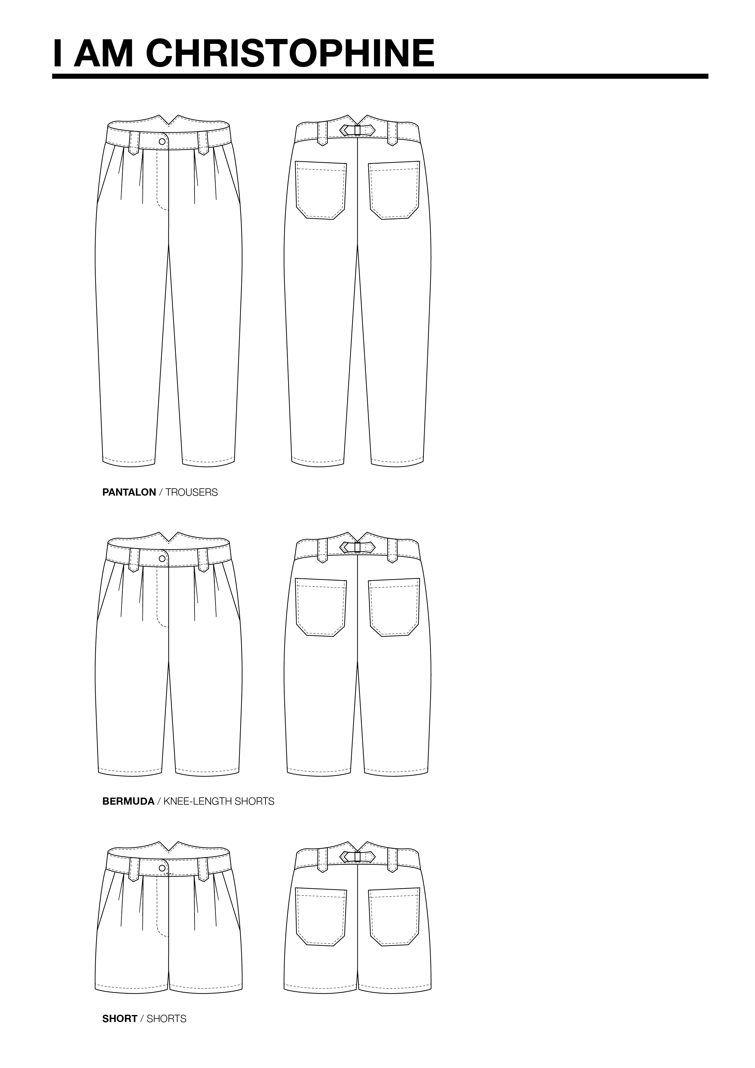 I AM Patterns Christophine Trousers and Shorts