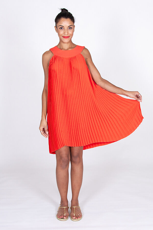 pleated fabric dress pattern I AM Gaa Pleated Dress - Free Sewing Pattern Extension