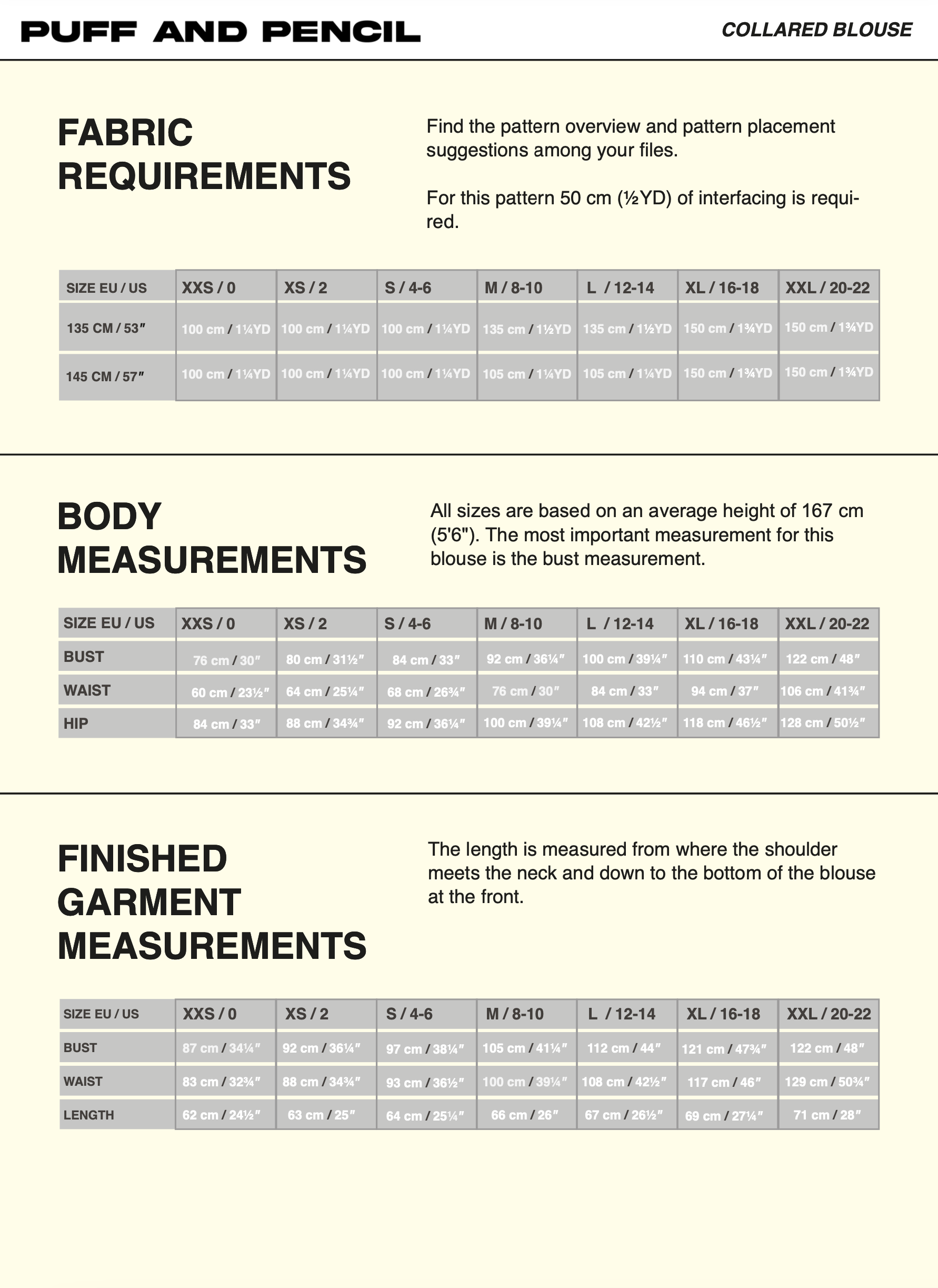 Puff and Pencil Collared Blouse