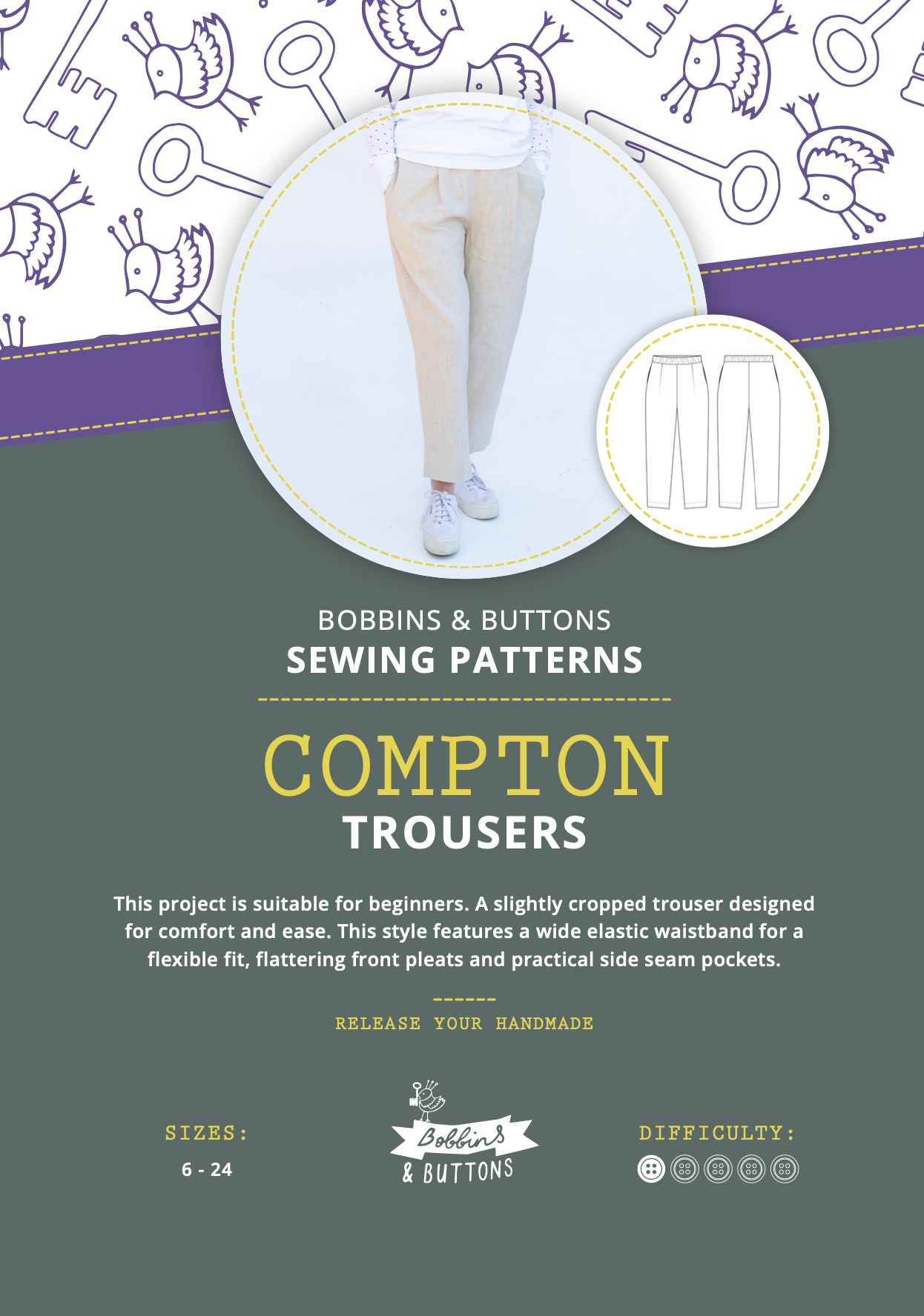 Bobbins and Buttons Compton Trousers