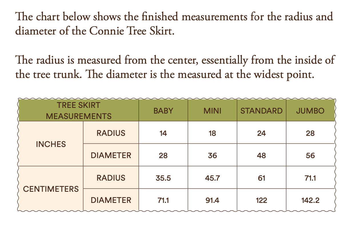 Syd Graham Patterns Connie Tree Skirt