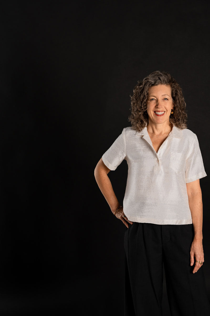 Liesl + Co Cyprus Woven Polo