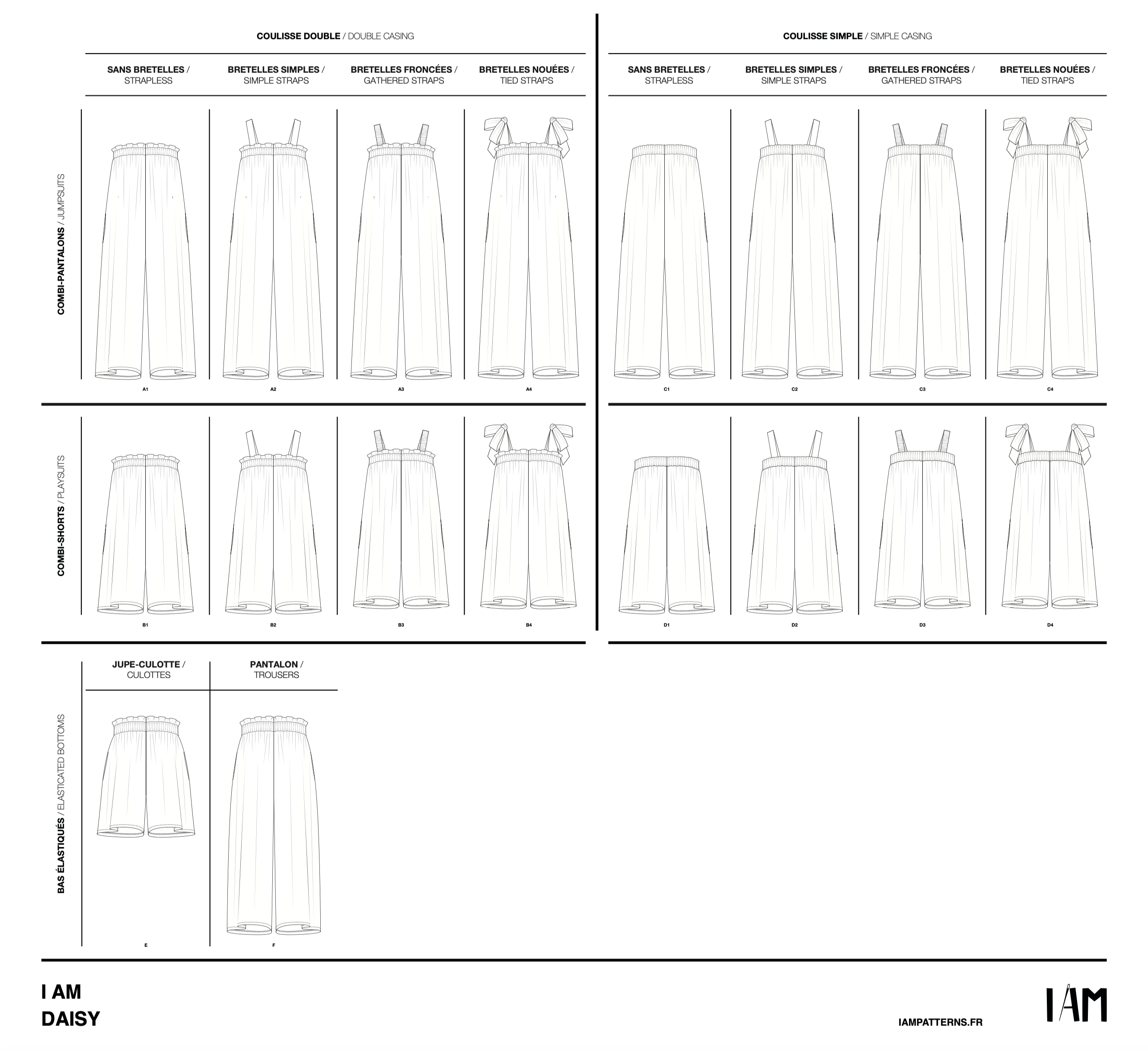 I AM Patterns Daisy Jumpsuit/Trousers/Culottes