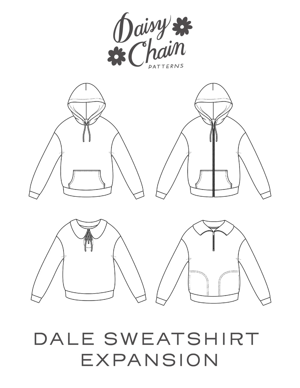 Daisy Chain Patterns Dale Sweatshirt Expansion