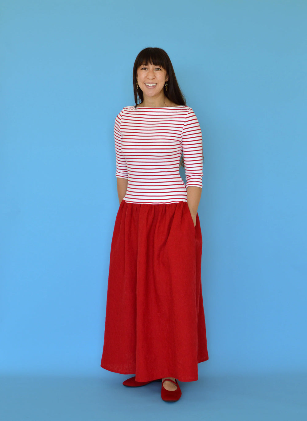 Nina Lee Dolores Drop-Waist Dress