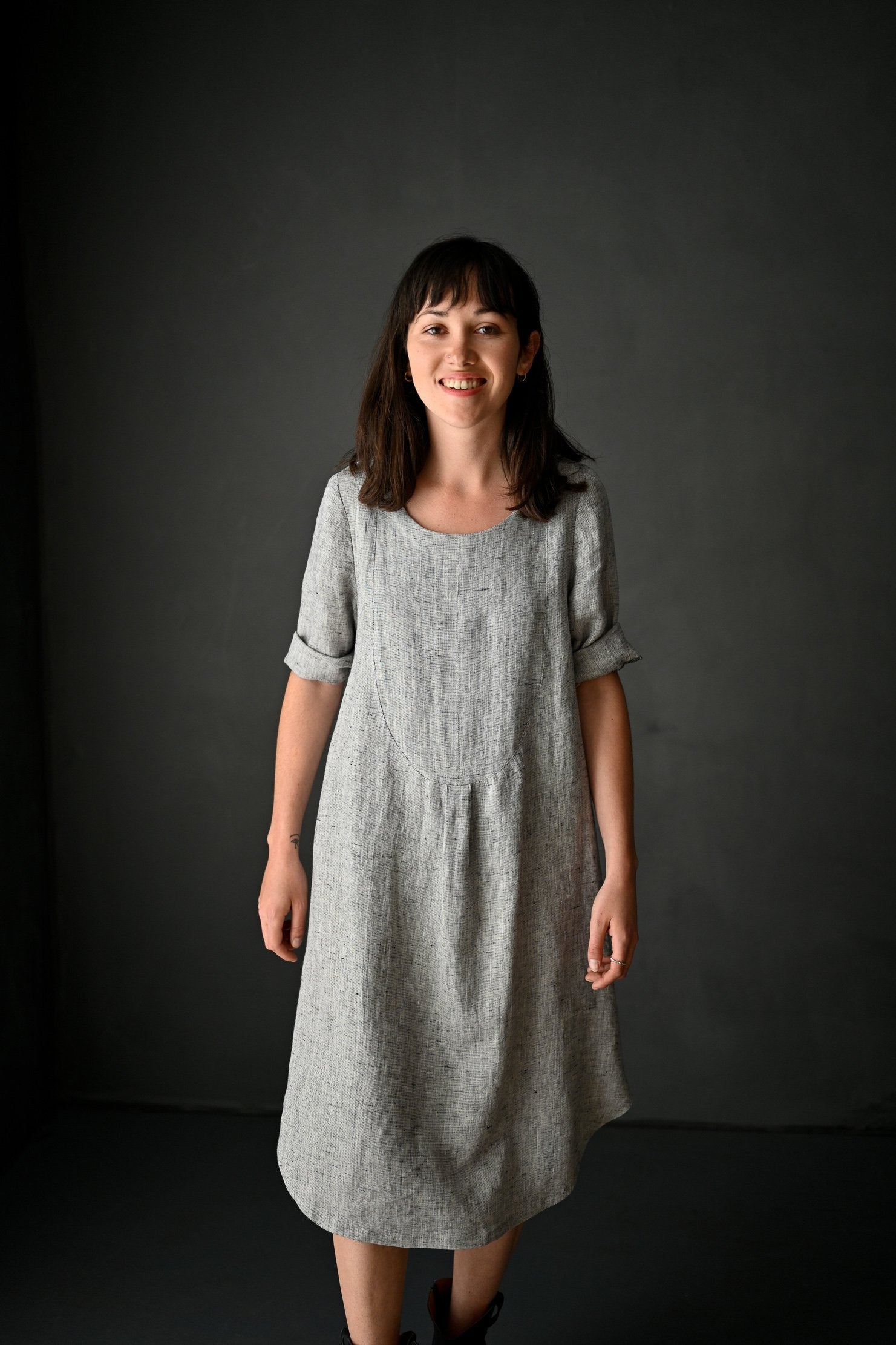 white christmas dresses Emma Shirt Dress - Linen main image 1