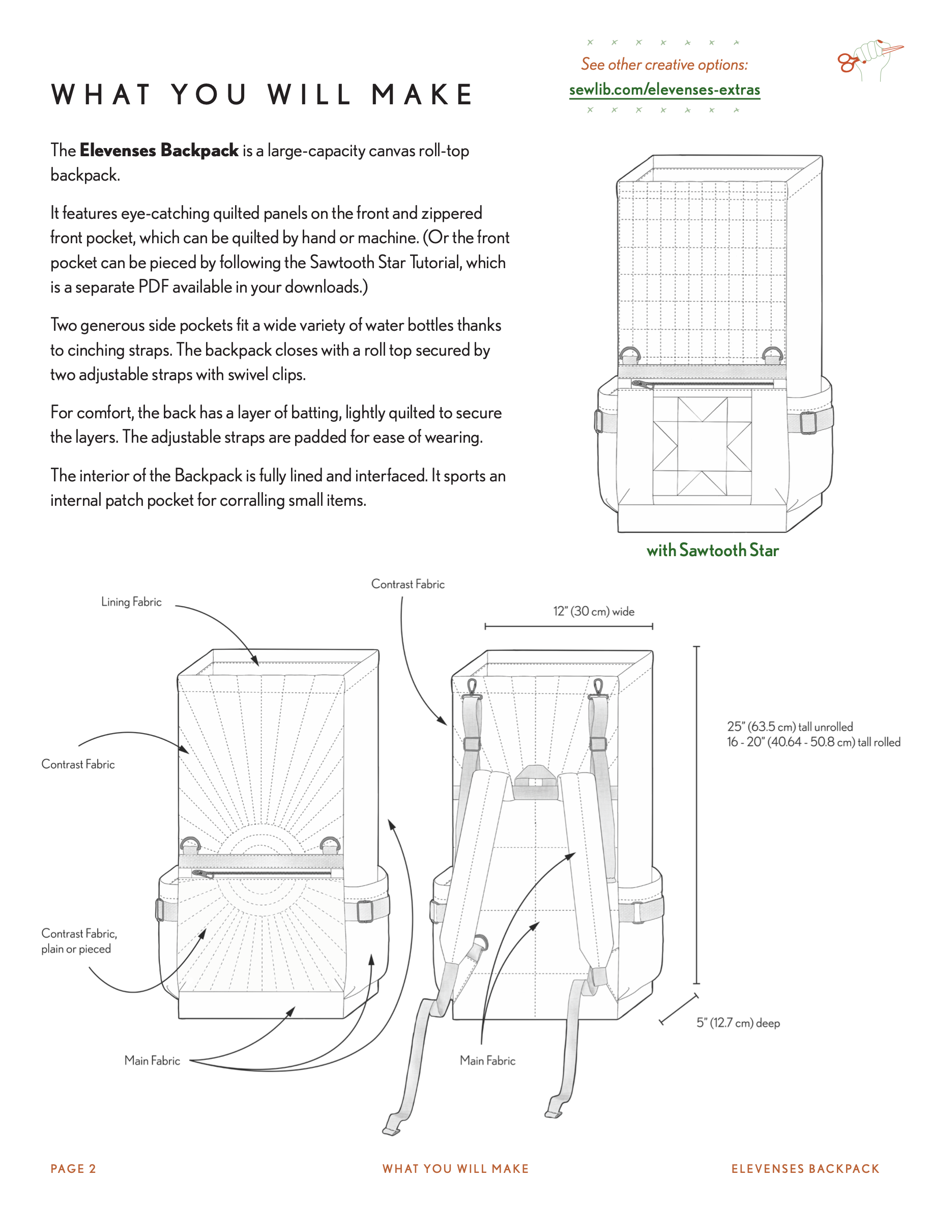 Sew Liberated Elevenses Backpack